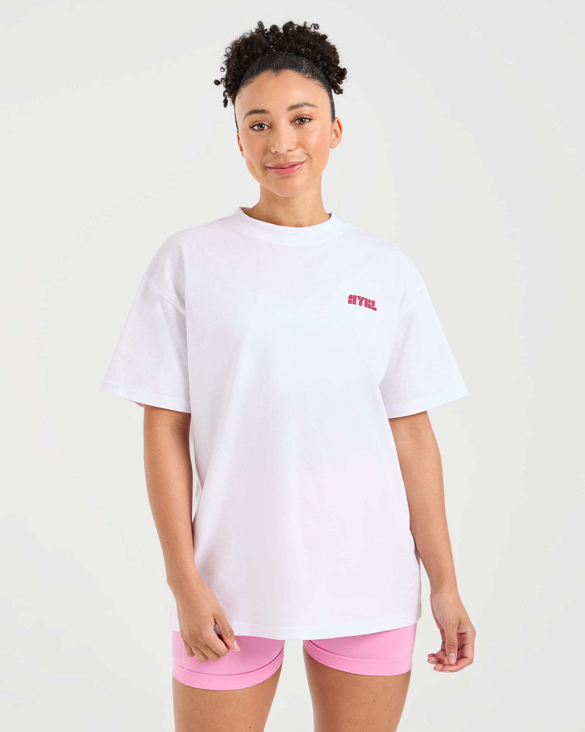 Athletics Retro Oversized T Shirt - White