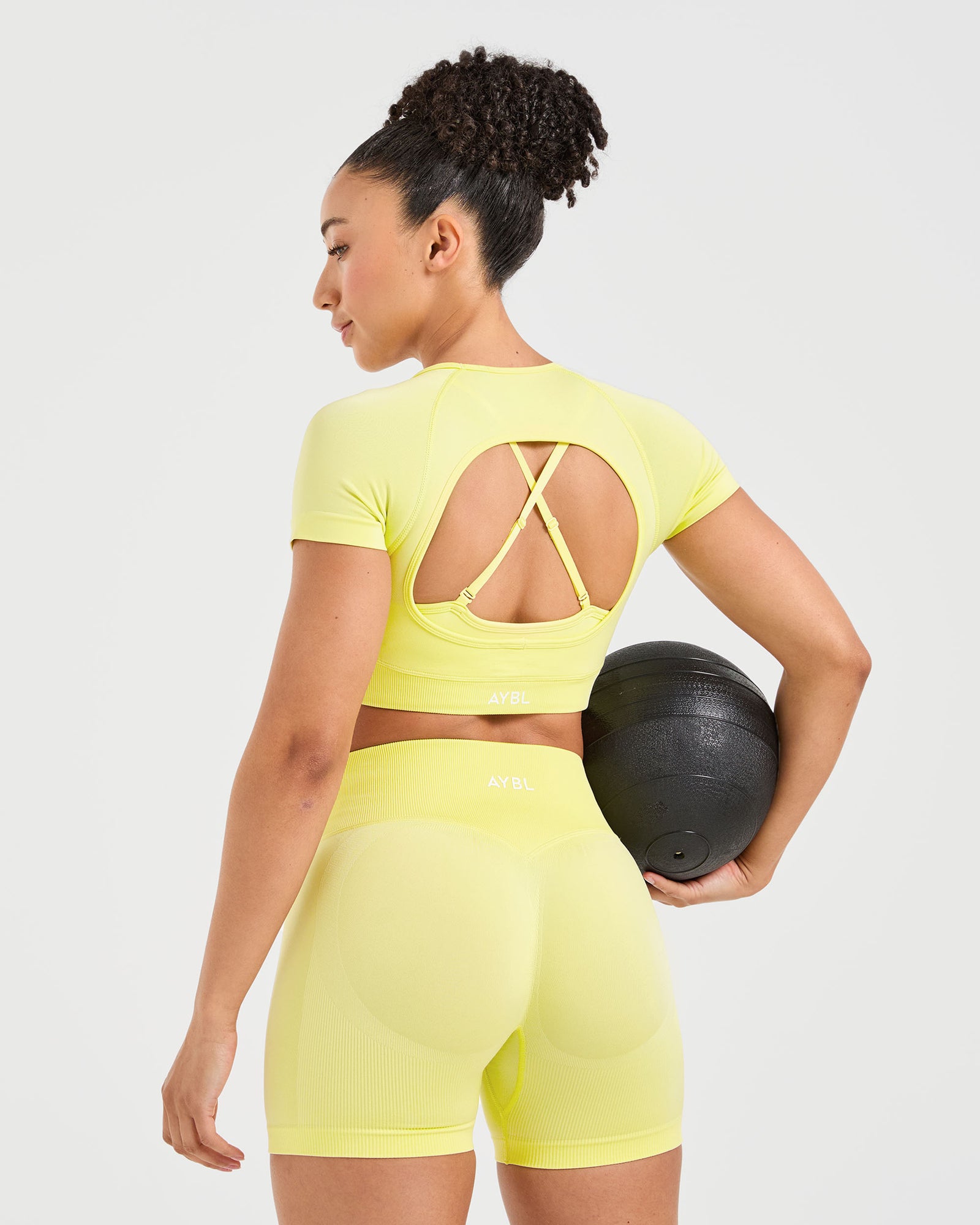 Adapt Seamless Crop Top - Spring Yellow