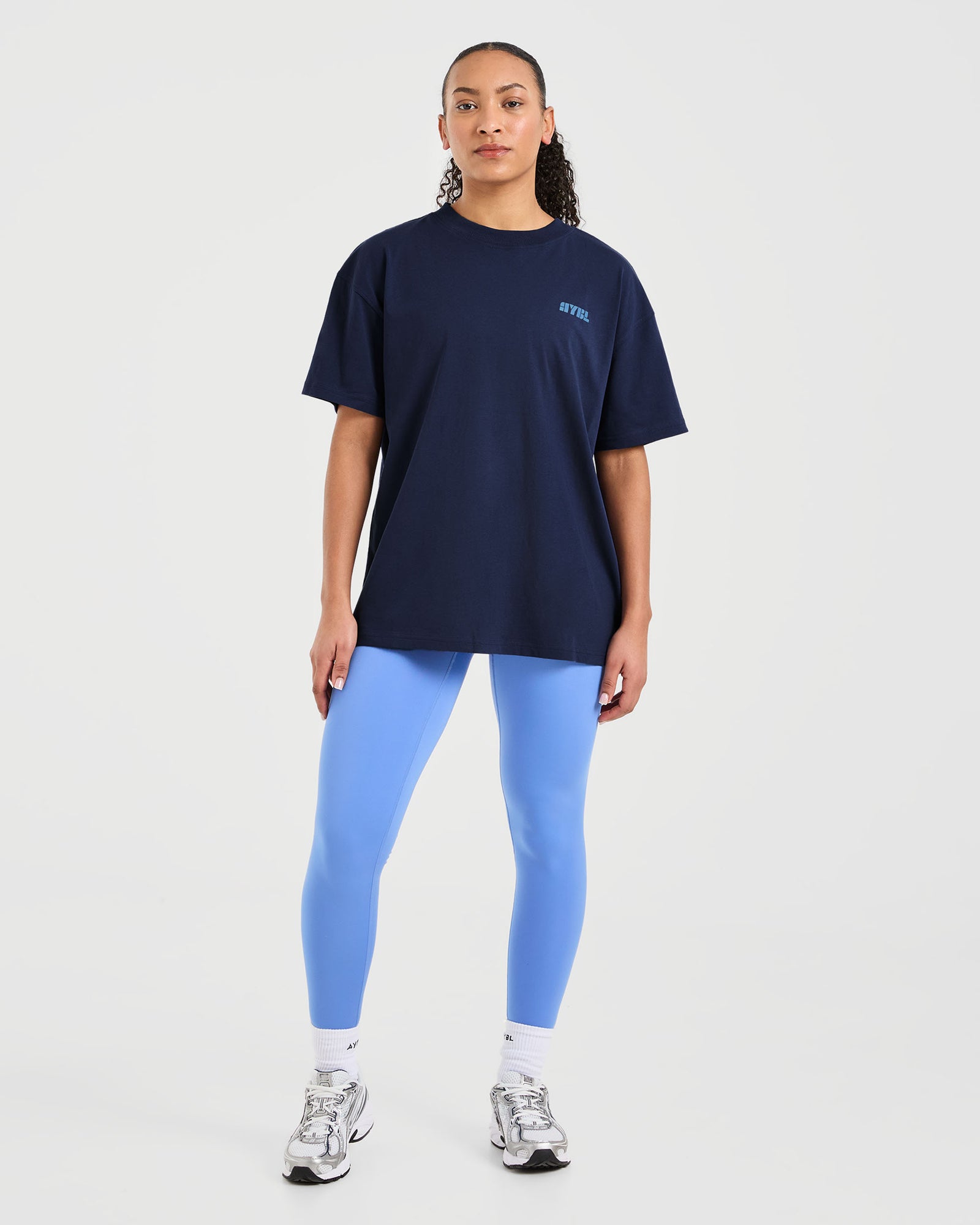 Athletics Retro Oversized T Shirt - Navy