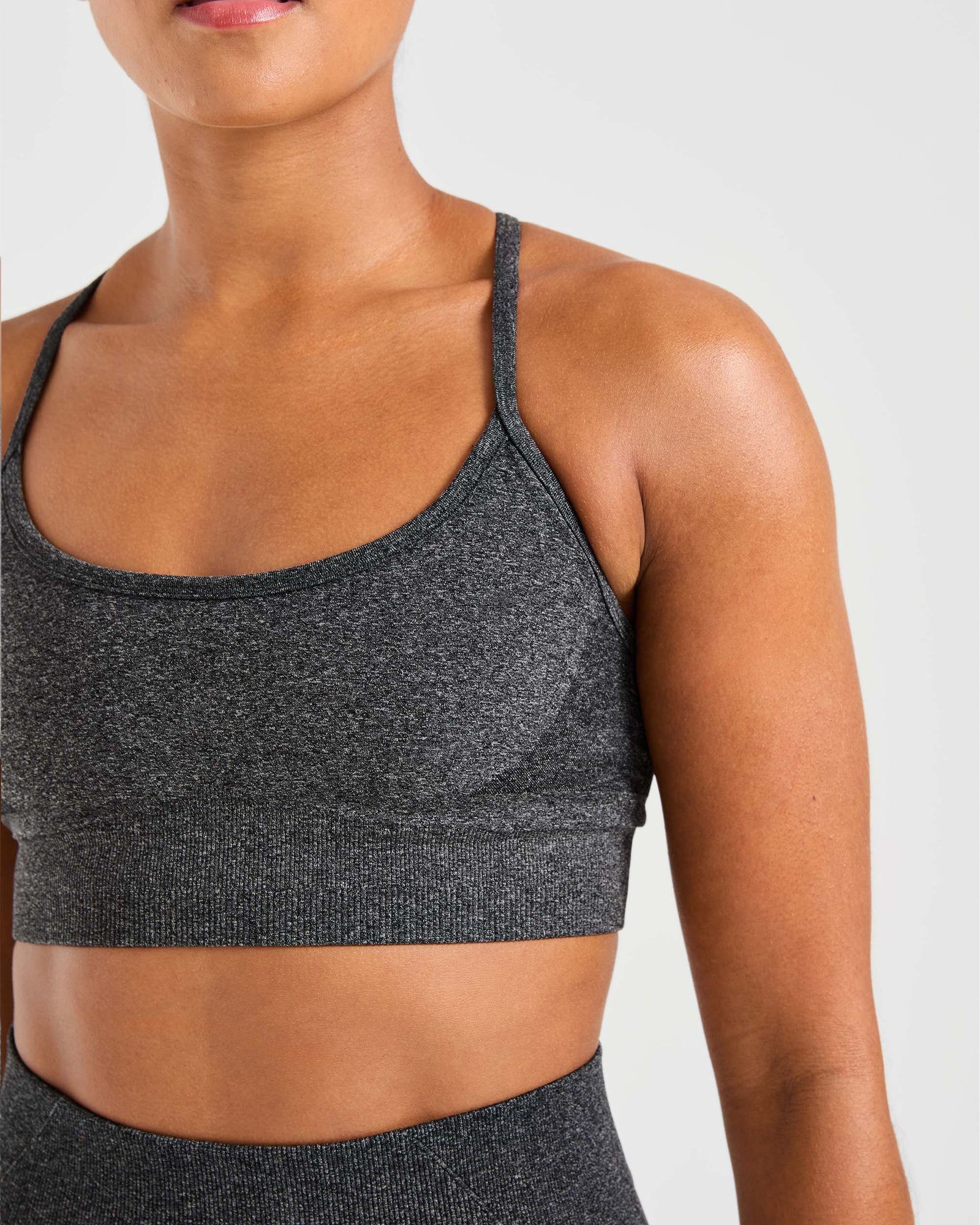 Empower Seamless Sports Bra - Black Marl - aybldev