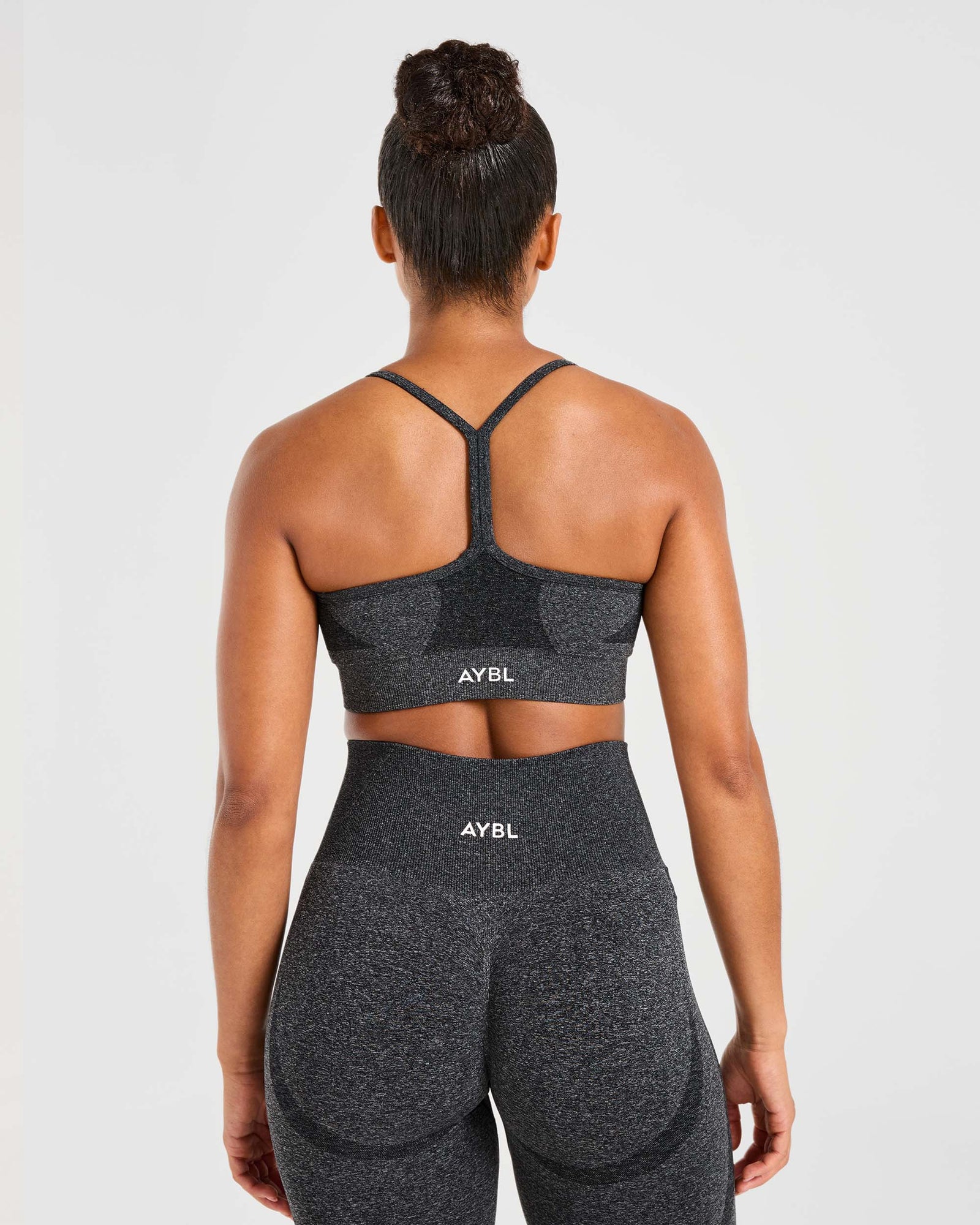 Empower Seamless Sports Bra - Black Marl - aybldev