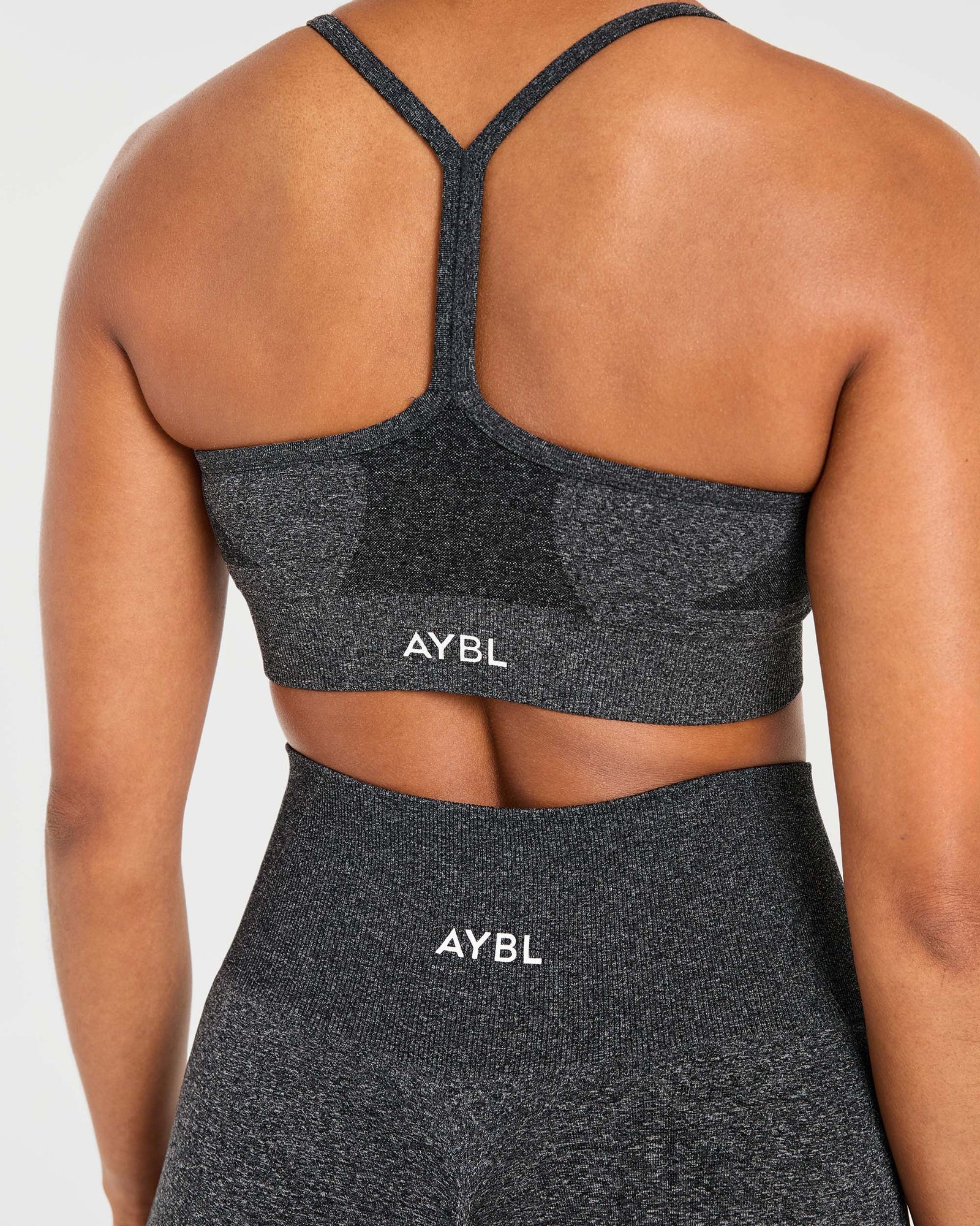 Empower Seamless Sports Bra - Black Marl - aybldev
