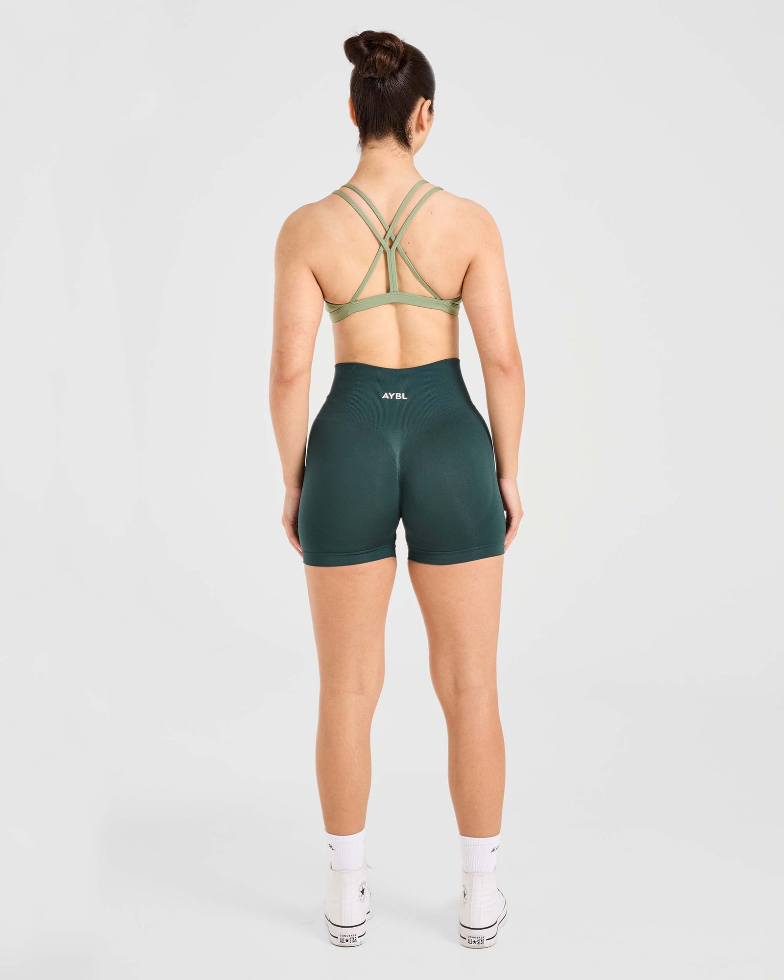 Essential Strappy Sports Bra - Olive Green - aybldev