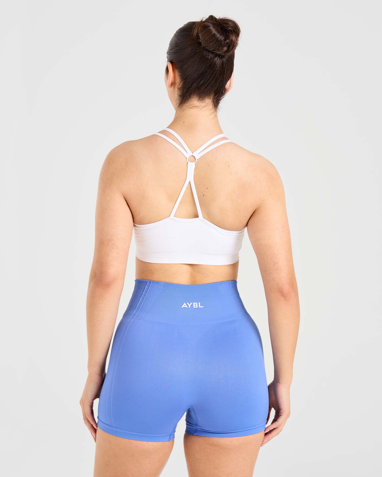 Essential Seamless Ruched Sports Bra - White - aybldev