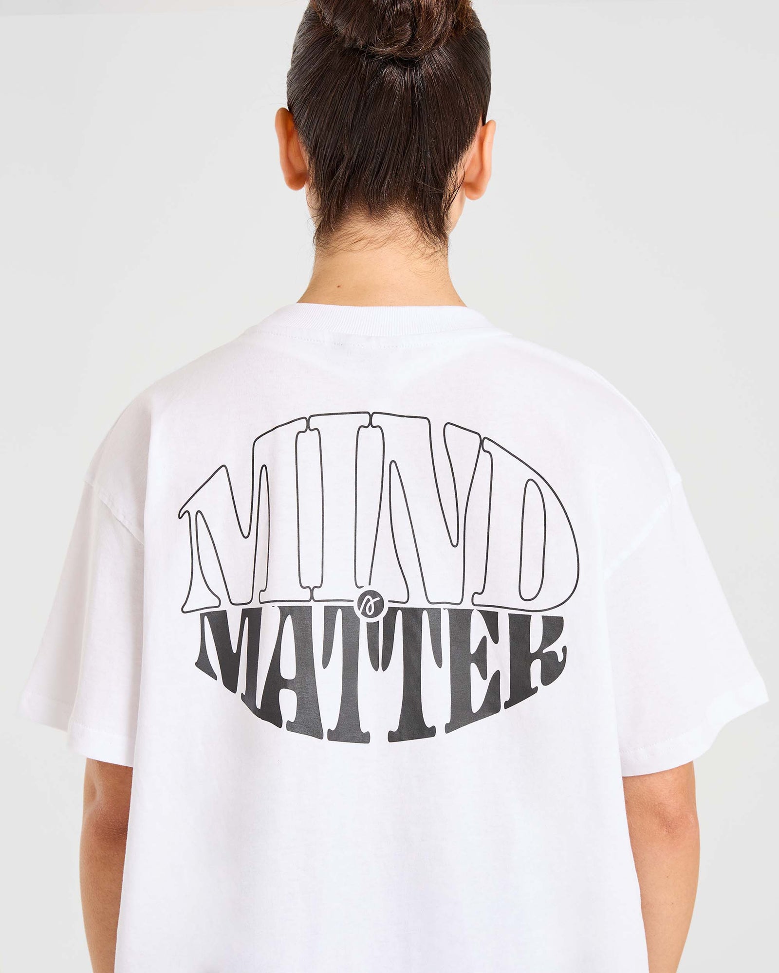 Mind Over Matter Oversized T Shirt - White - aybldev