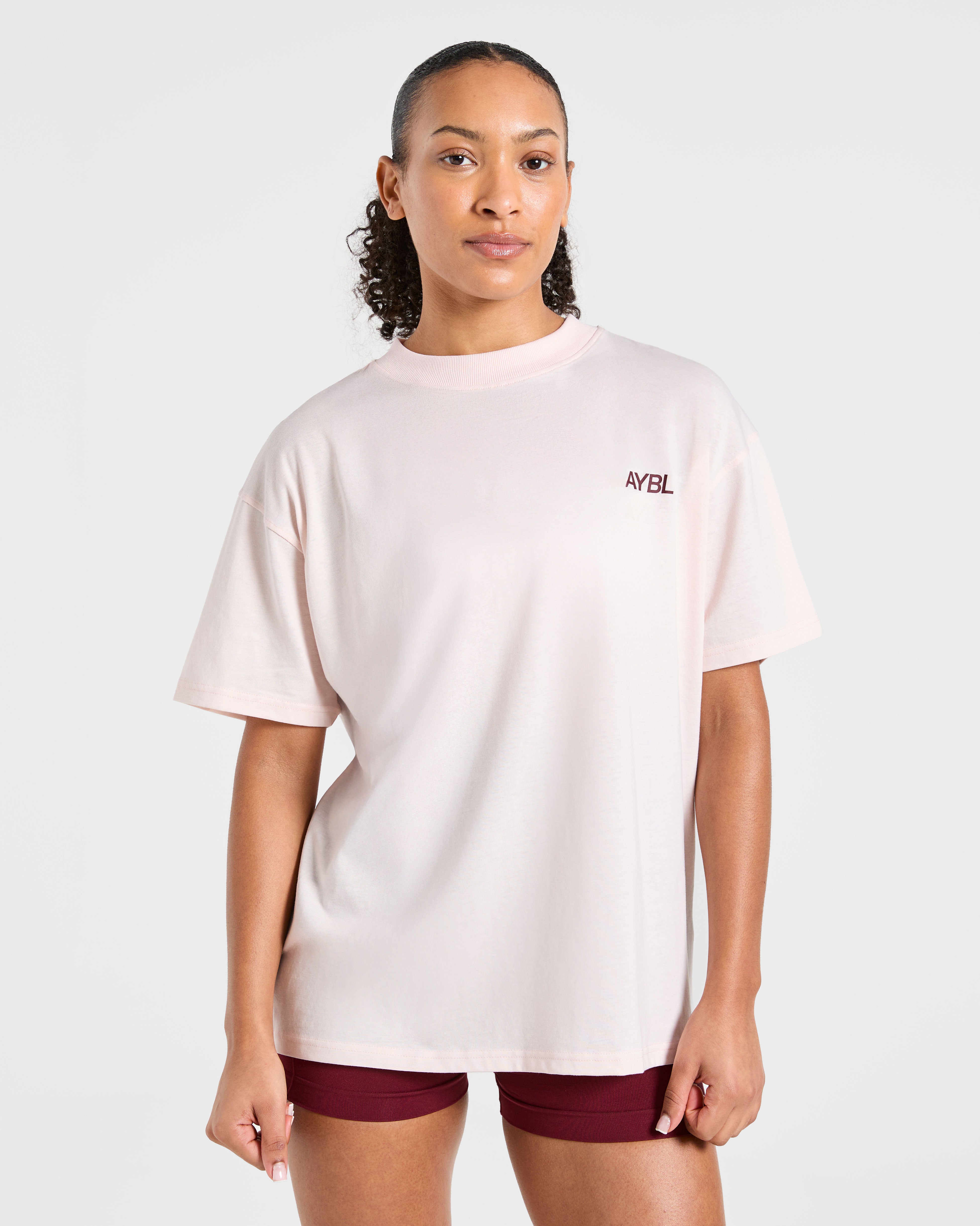 Sport Society Oversized T Shirt - Pink