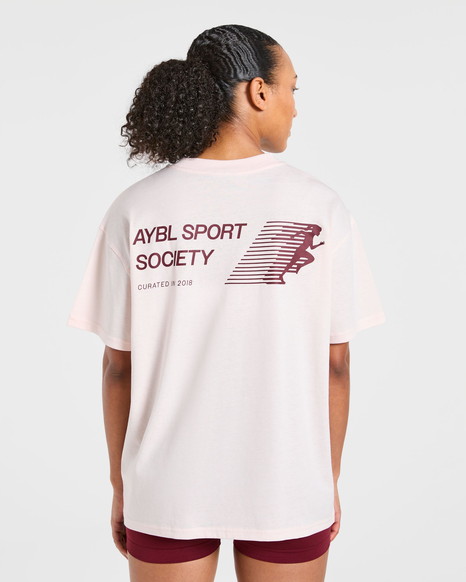 Sport Society Oversized T Shirt - Pink