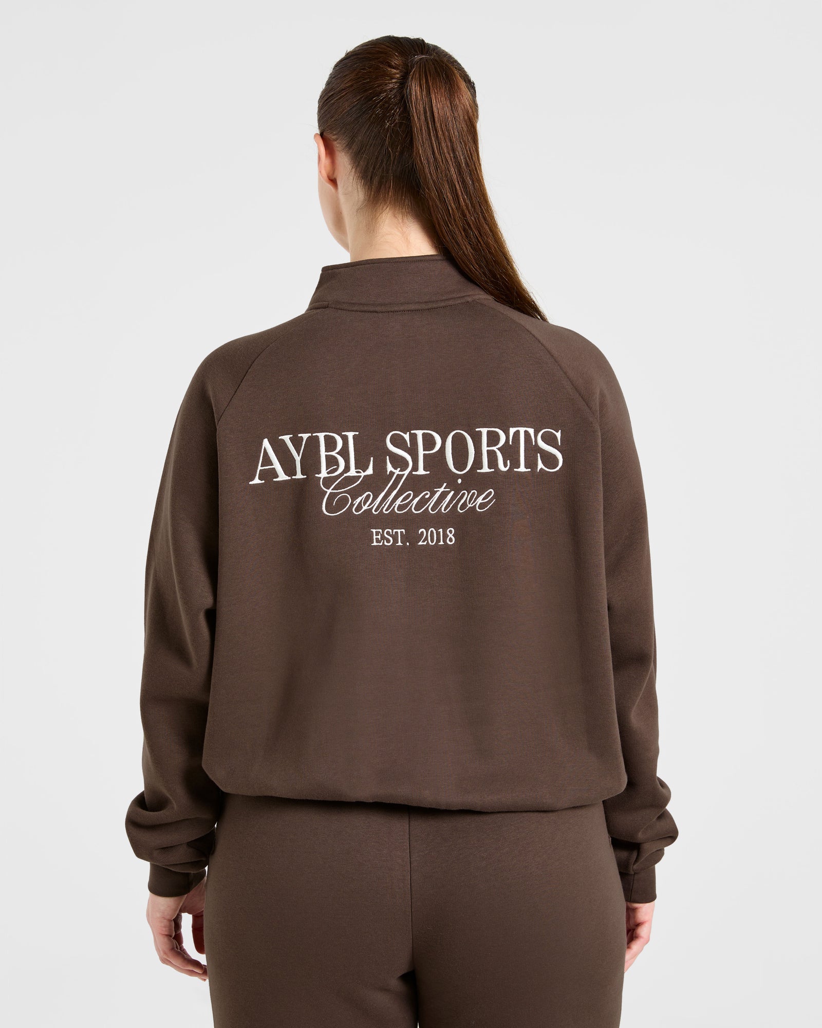 Sports Collective Oversized 1/4 Zip Pullover - Brown