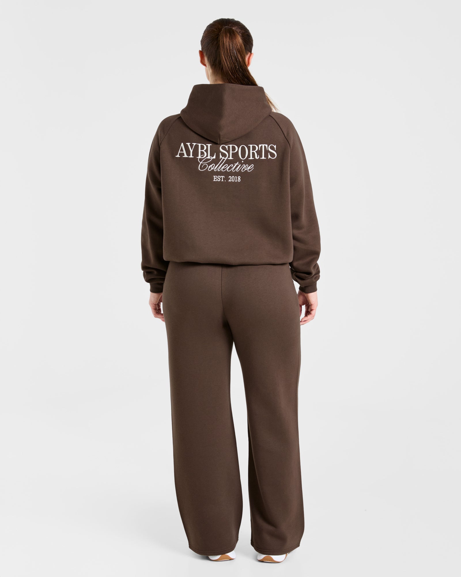 Sports Collective Oversized Hoodie - Brown