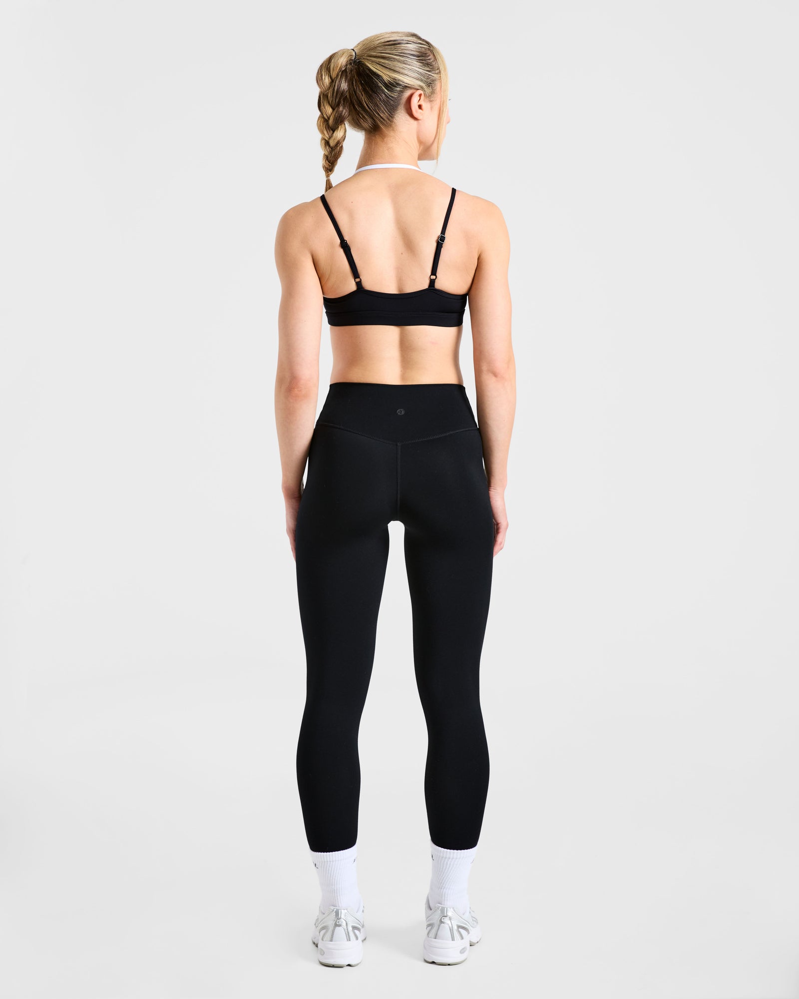 Essential Double Layer Sports Bra - Black/White