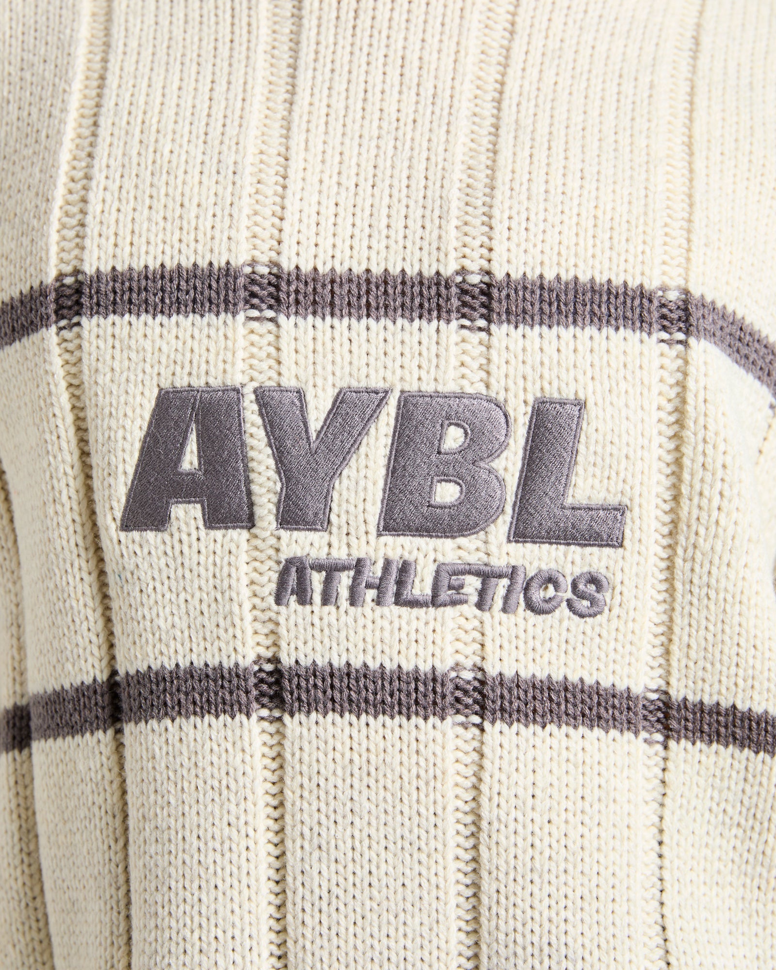 Athletics Oversized Knitted Hoodie - Oatmeal
