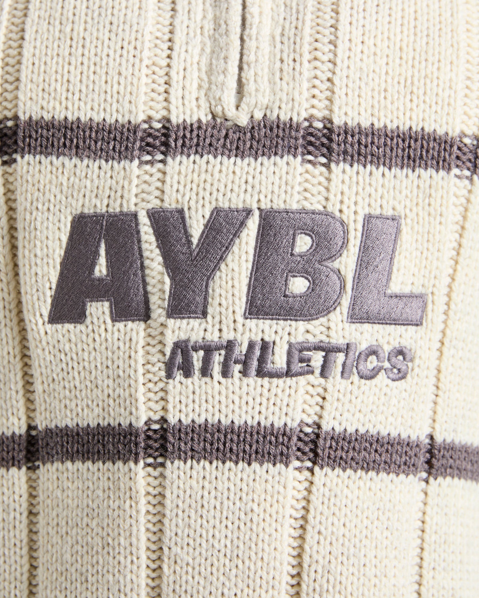 Athletics Oversized Knitted 1/4 Zip - Oatmeal