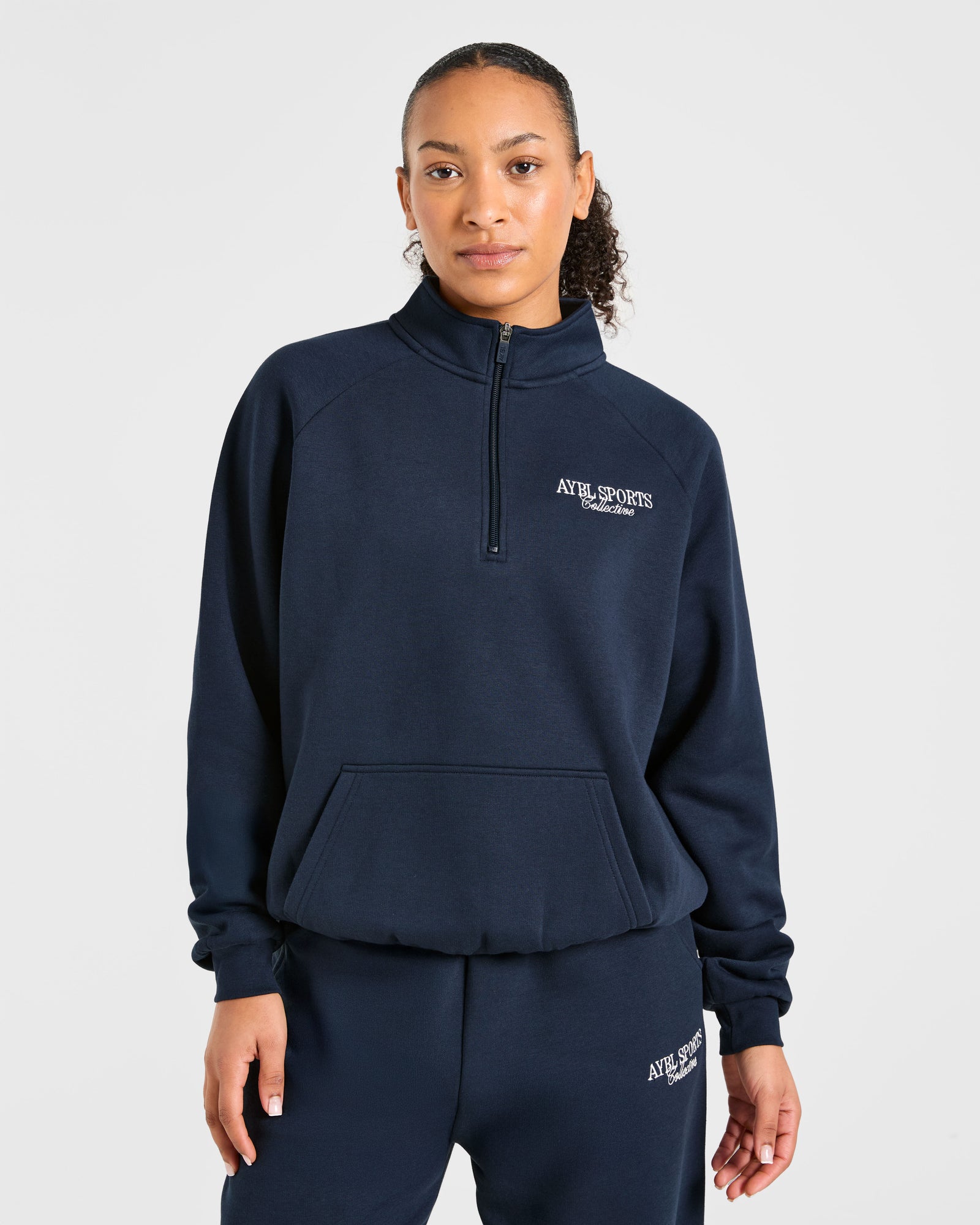 Sports Collective Oversized 1/4 Zip Pullover - True Navy