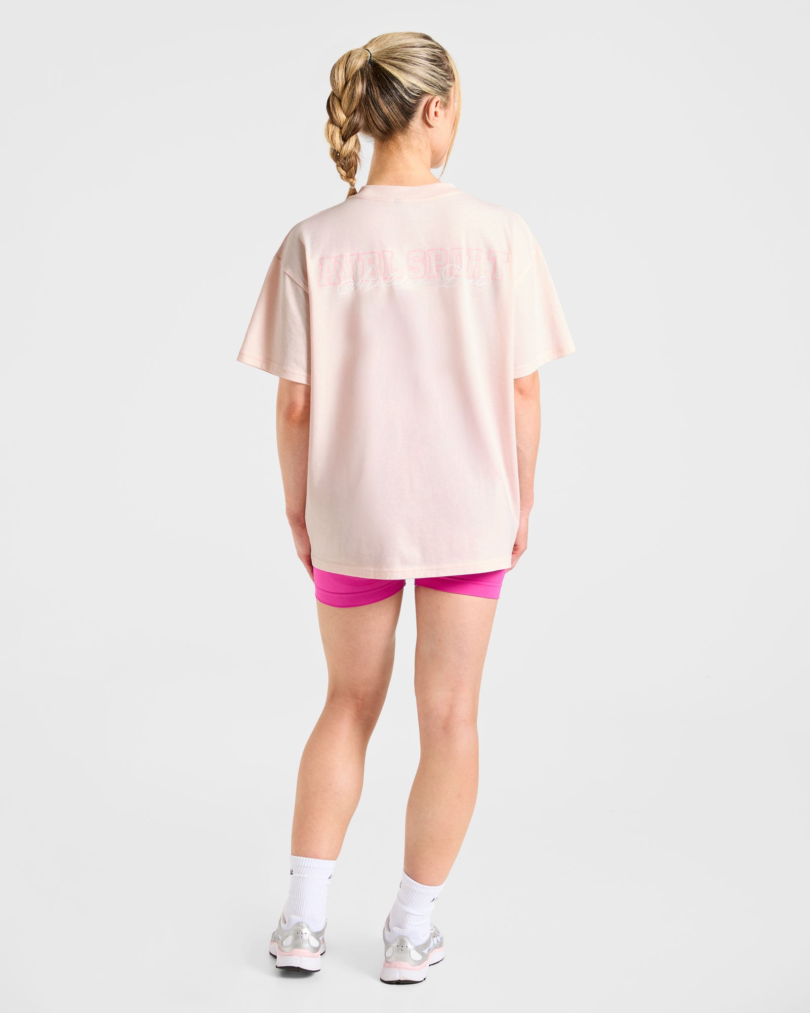 Varsity Dept. Oversized T Shirt - Pink
