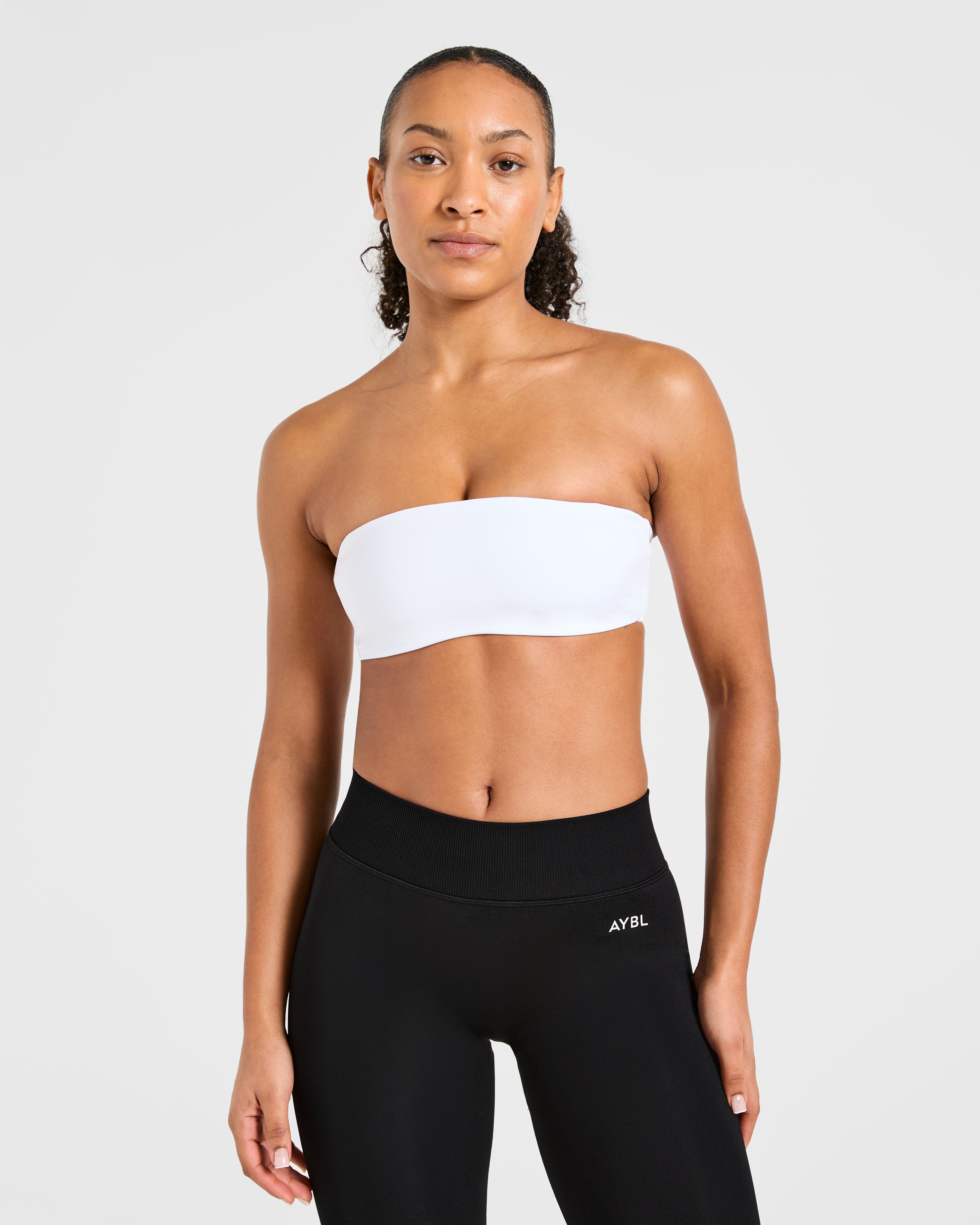Essential Bandeau Sports Bra - White