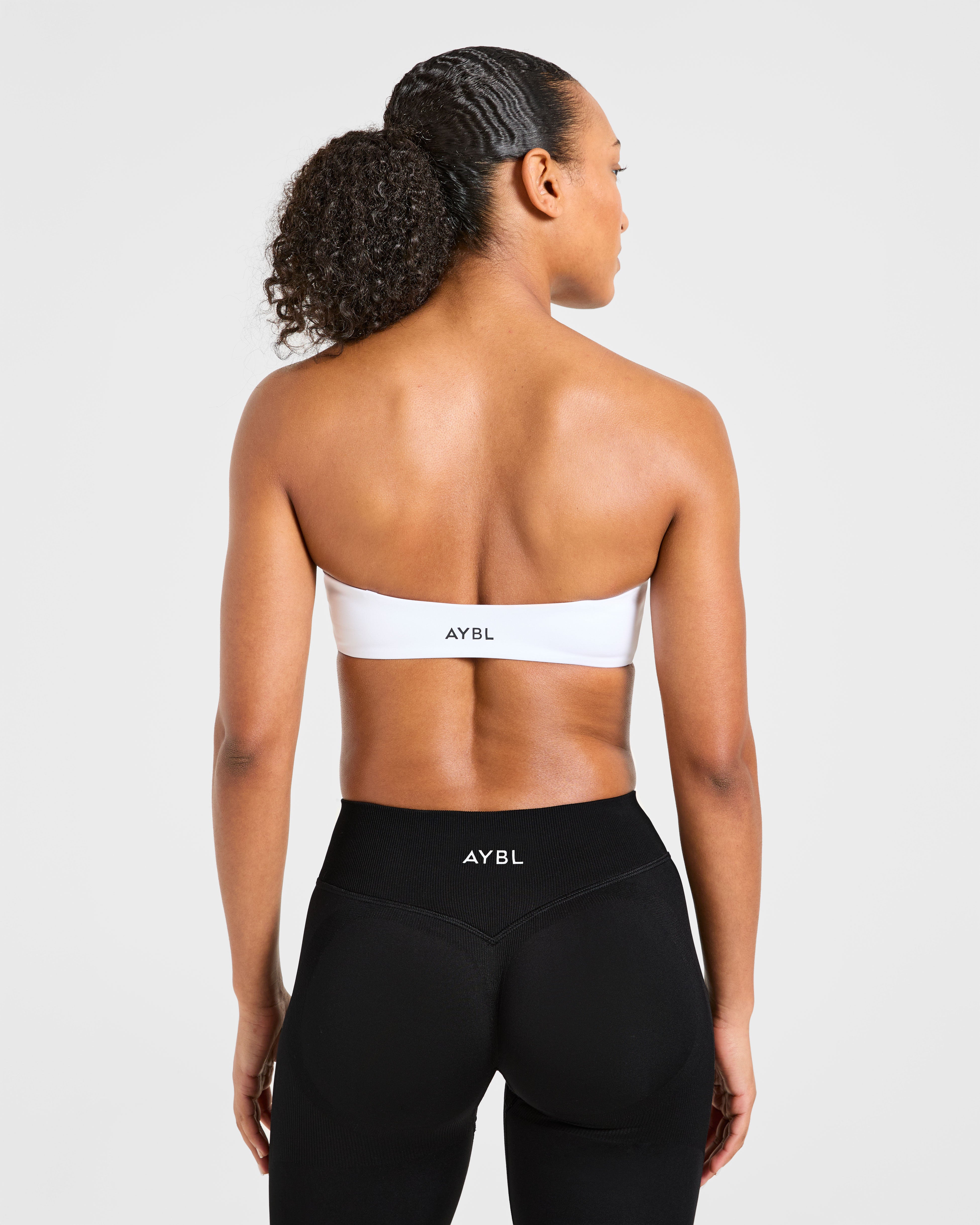 Essential Bandeau Sports Bra - White