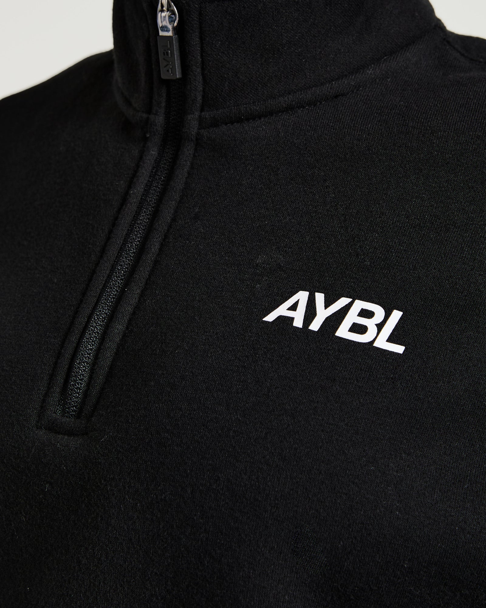 Sports Club Oversized 1/4 Zip Pullover - Black/White