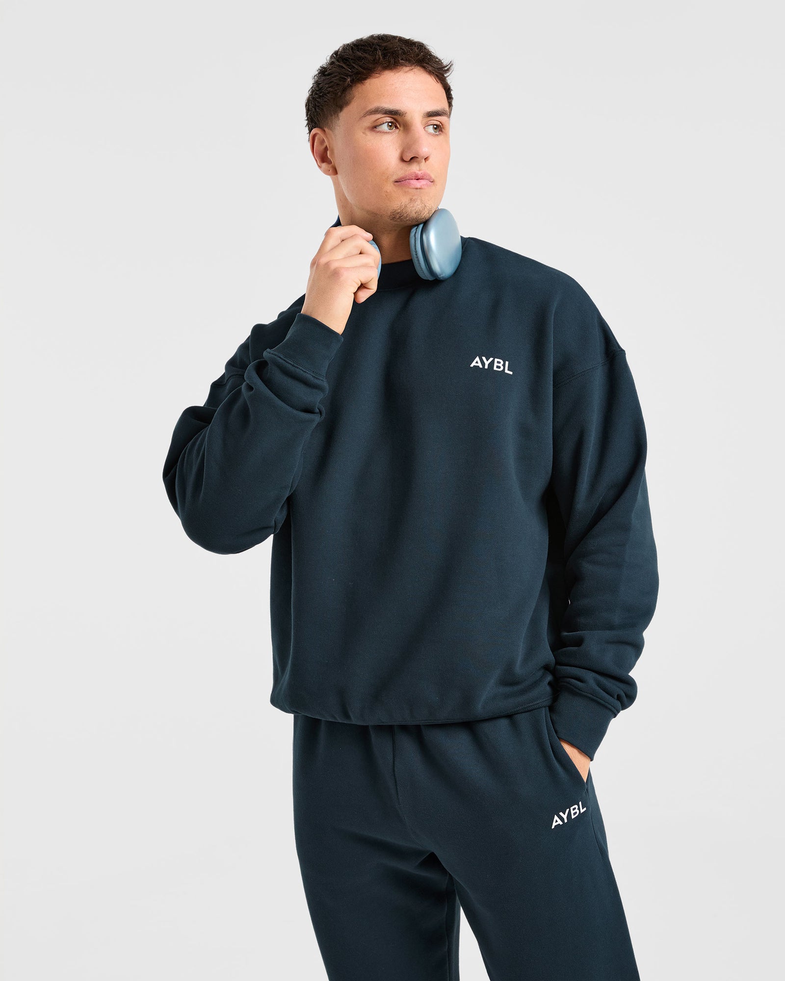 Essential Oversized Joggers - Navy