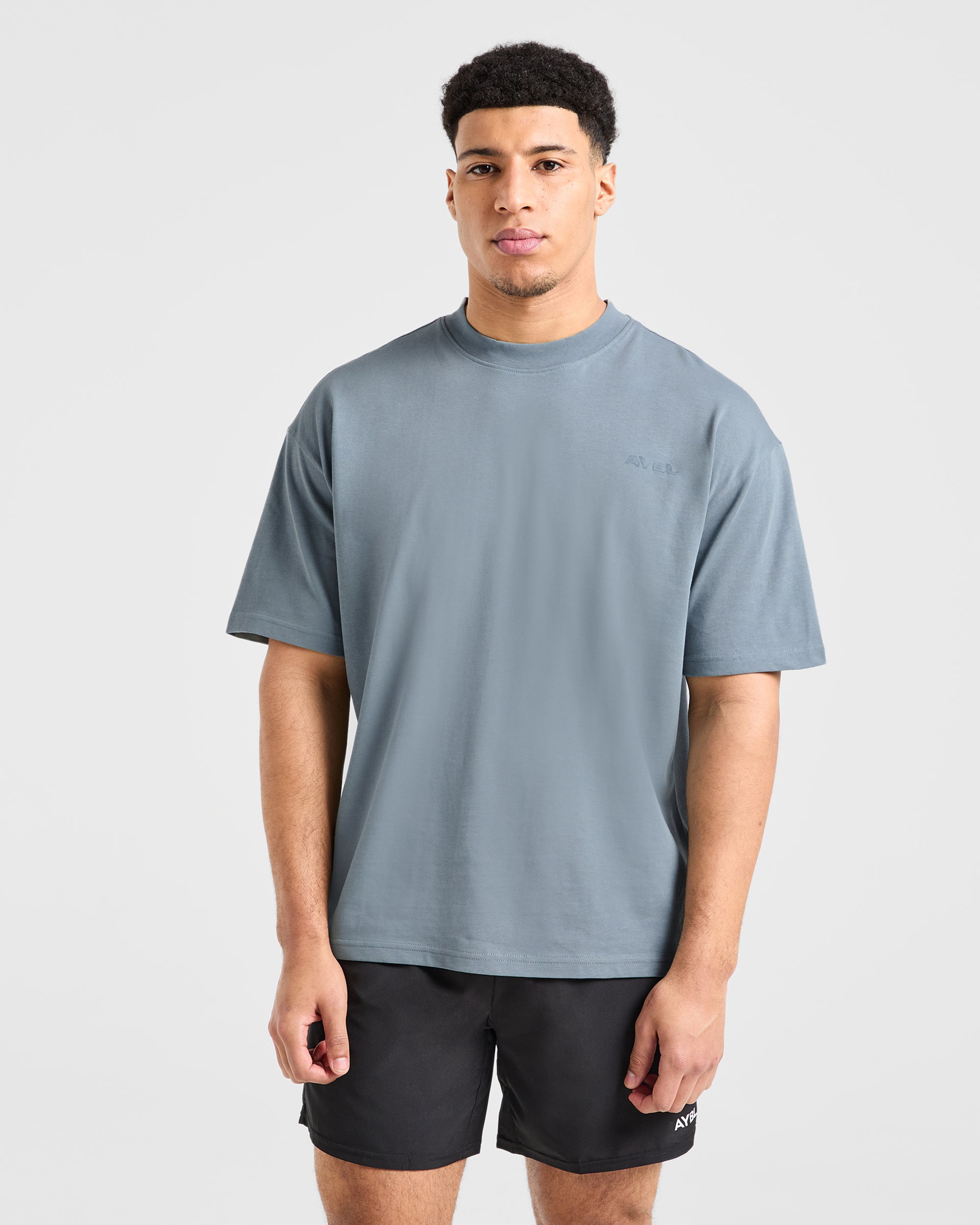 Blur Oversized T Shirt - Steel Blue