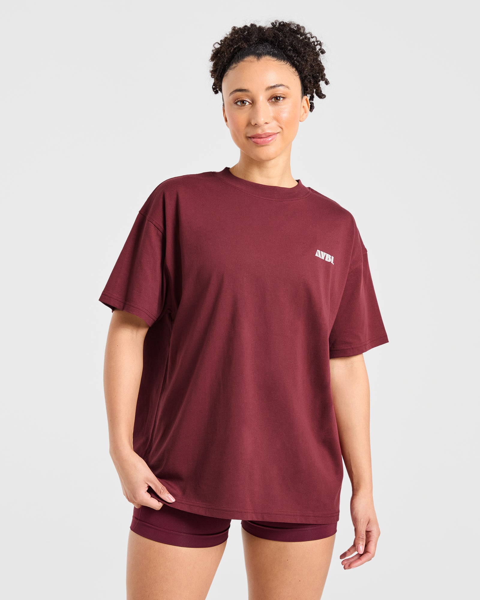 AYBL Sports Studio Oversized T Shirt - Burgundy
