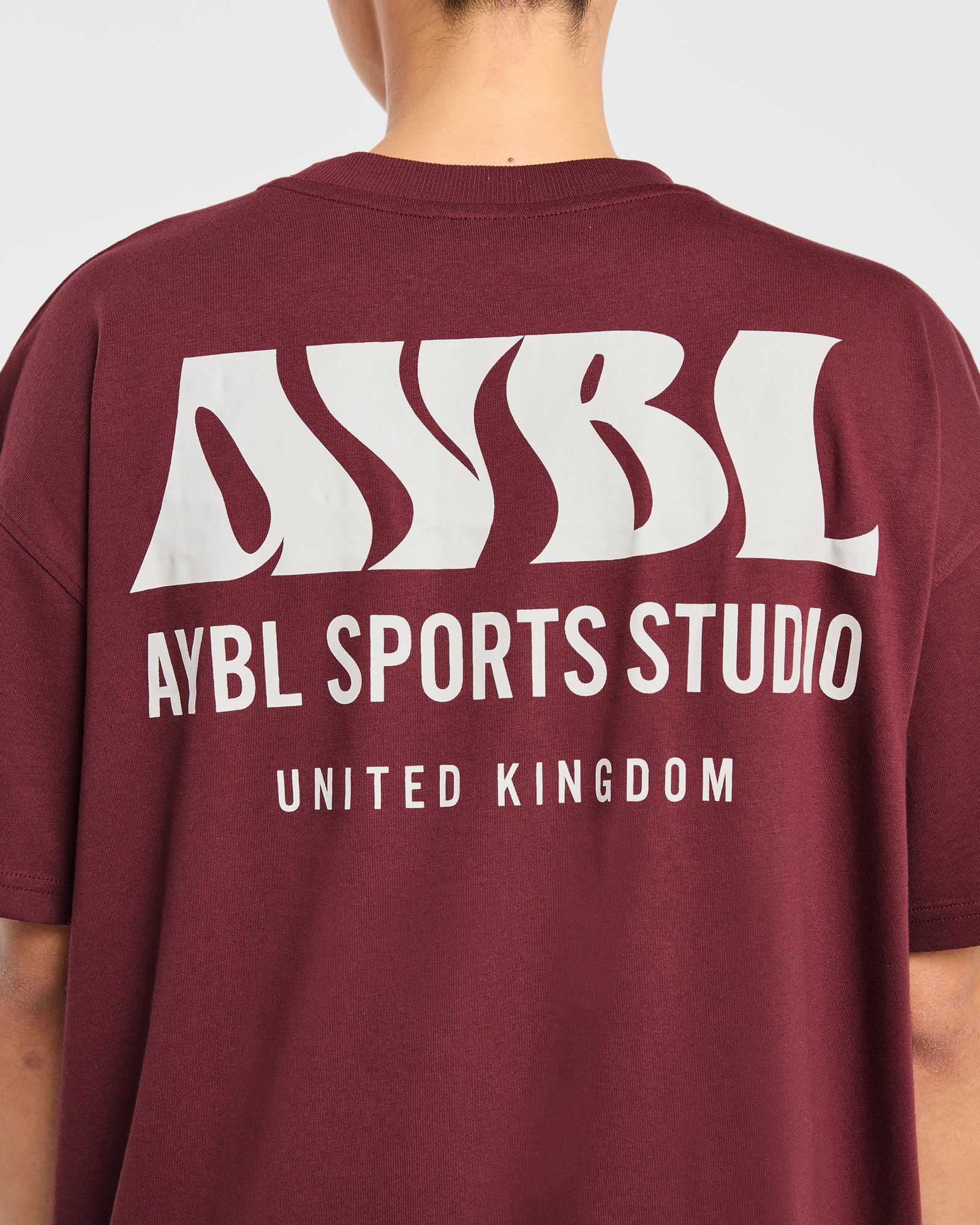 AYBL Sports Studio Oversized T Shirt - Burgundy
