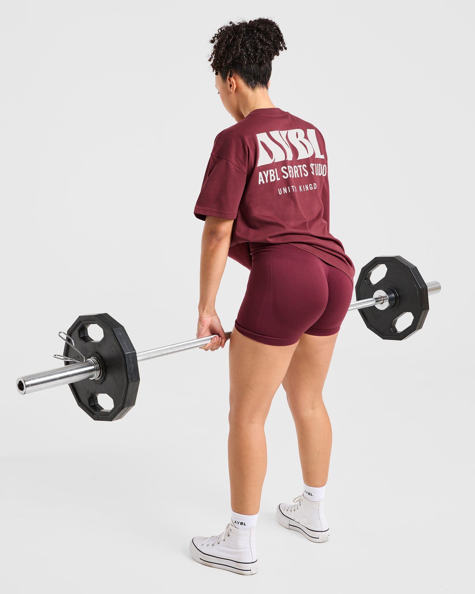 AYBL Sports Studio Oversized T Shirt - Burgundy