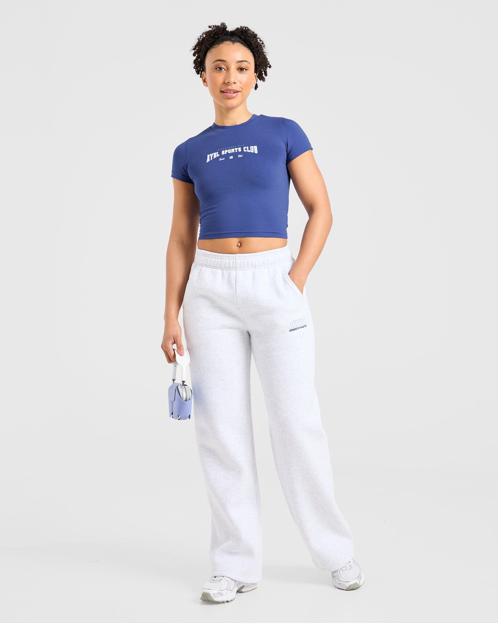 Sports Club Varsity Baby Tee - Cobalt