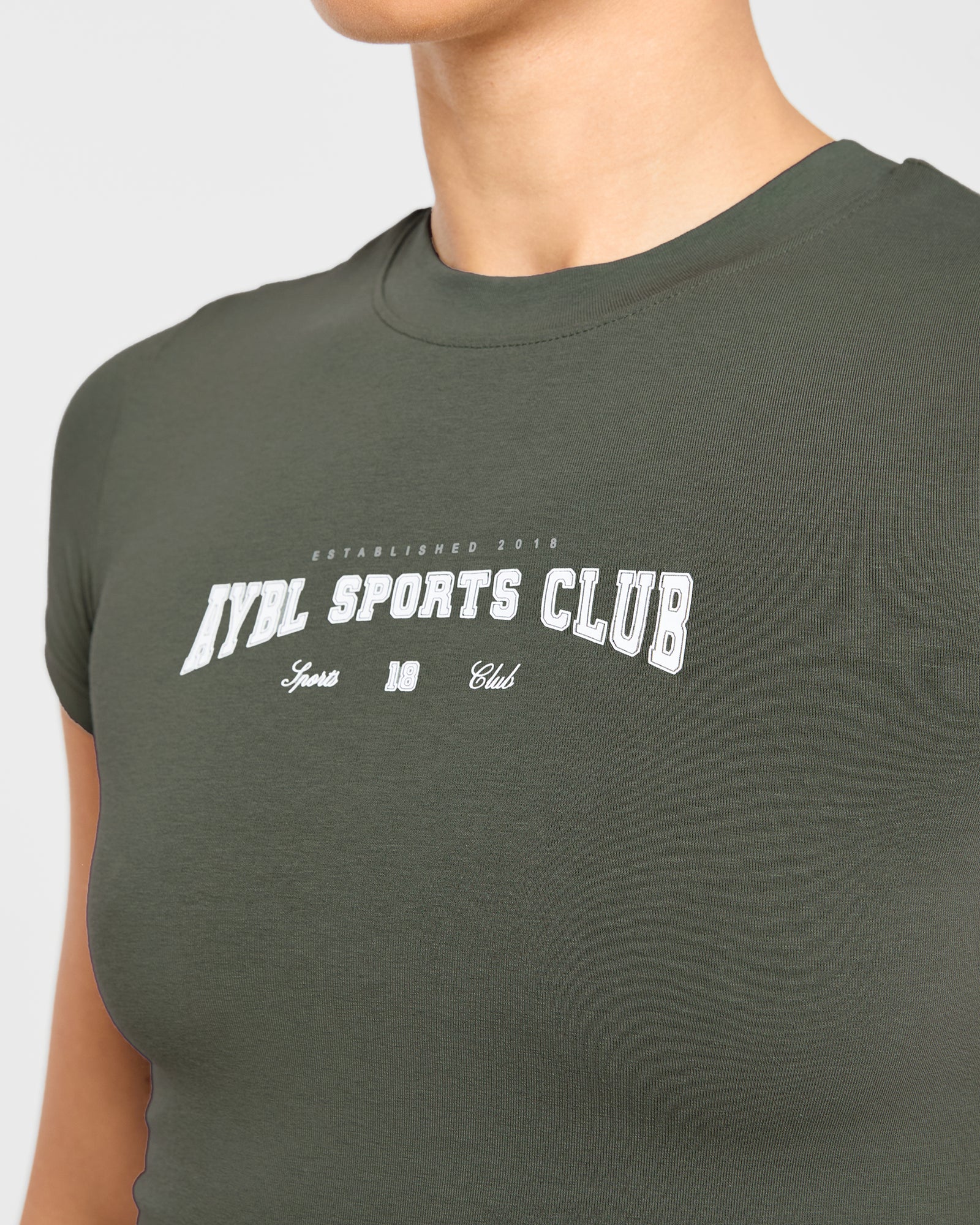 Sports Club Varsity Baby Tee - Forest Green (Copy)
