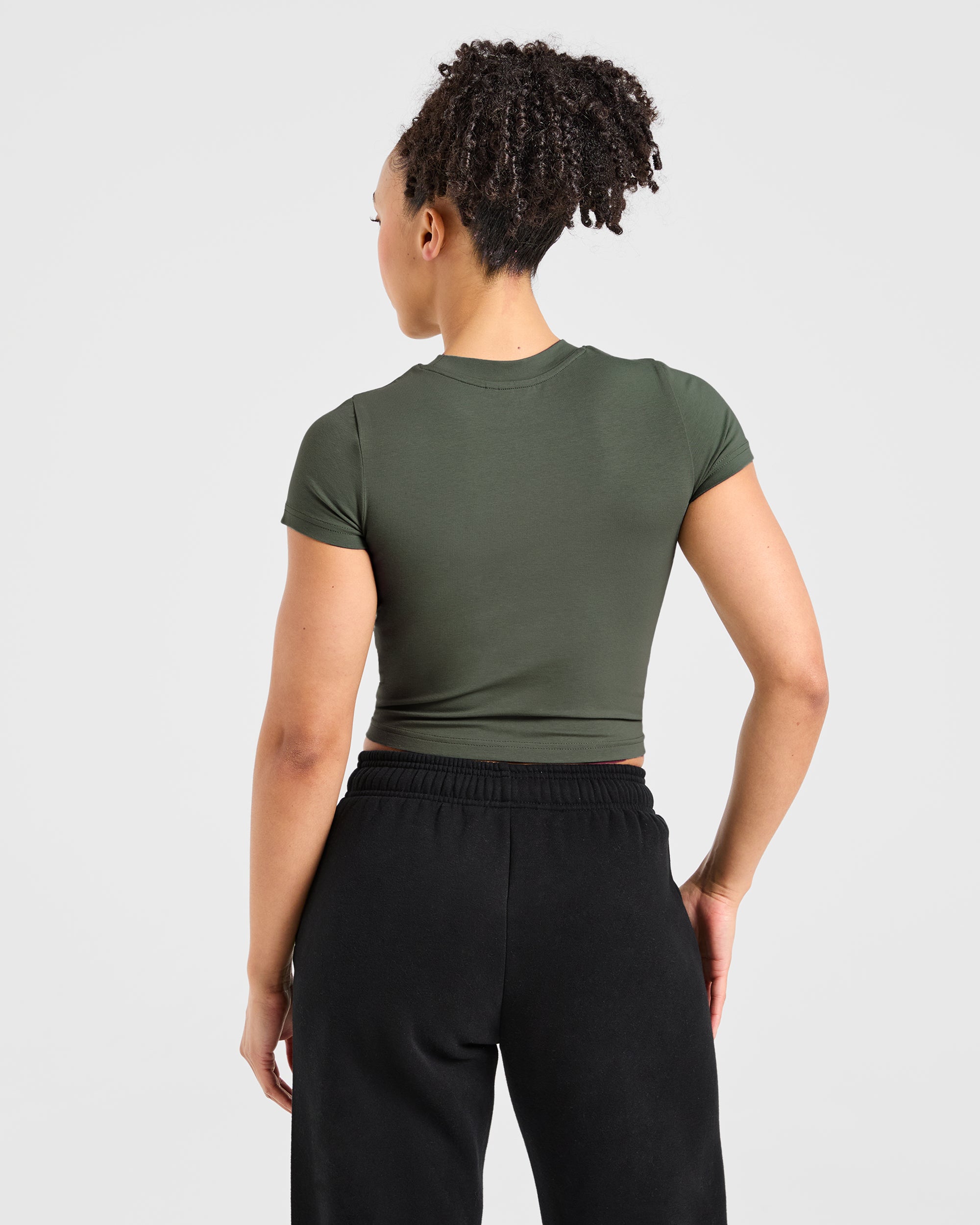 Sports Club Varsity Baby Tee - Forest Green (Copy)