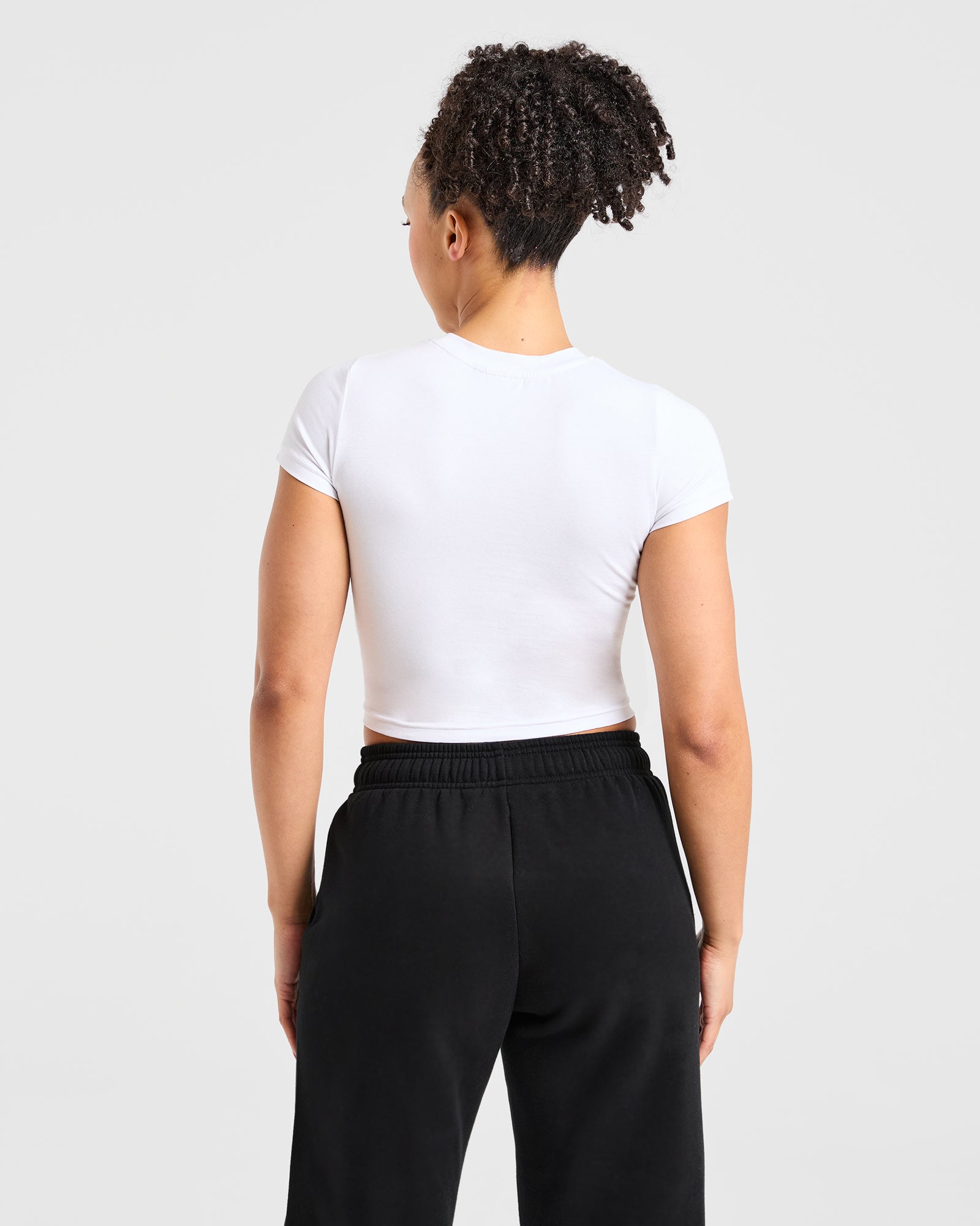 Just a Gym Girl Baby Tee - White/Red (Copy)