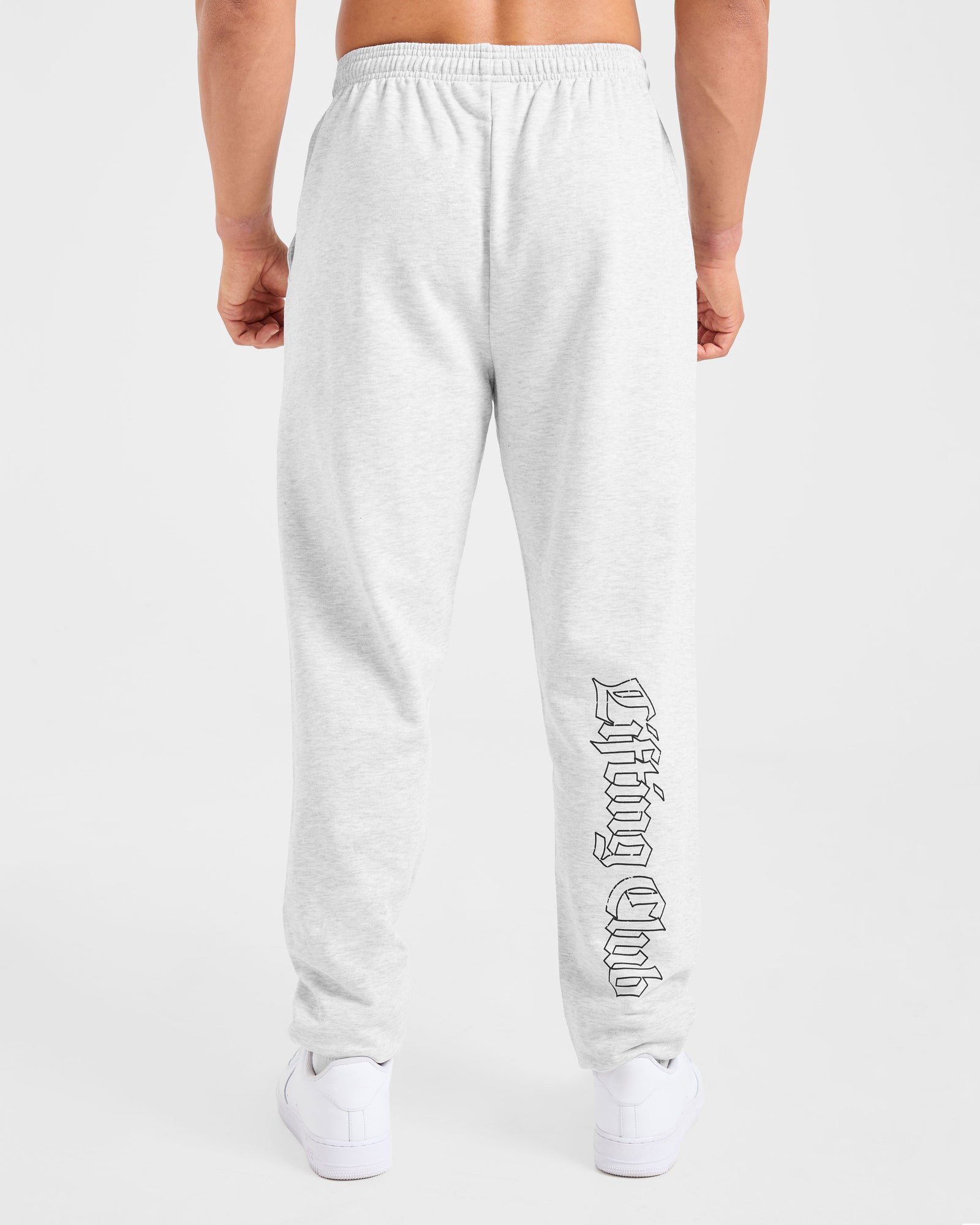 Lifting Club Gothic Oversized Joggers - Grey Marl
