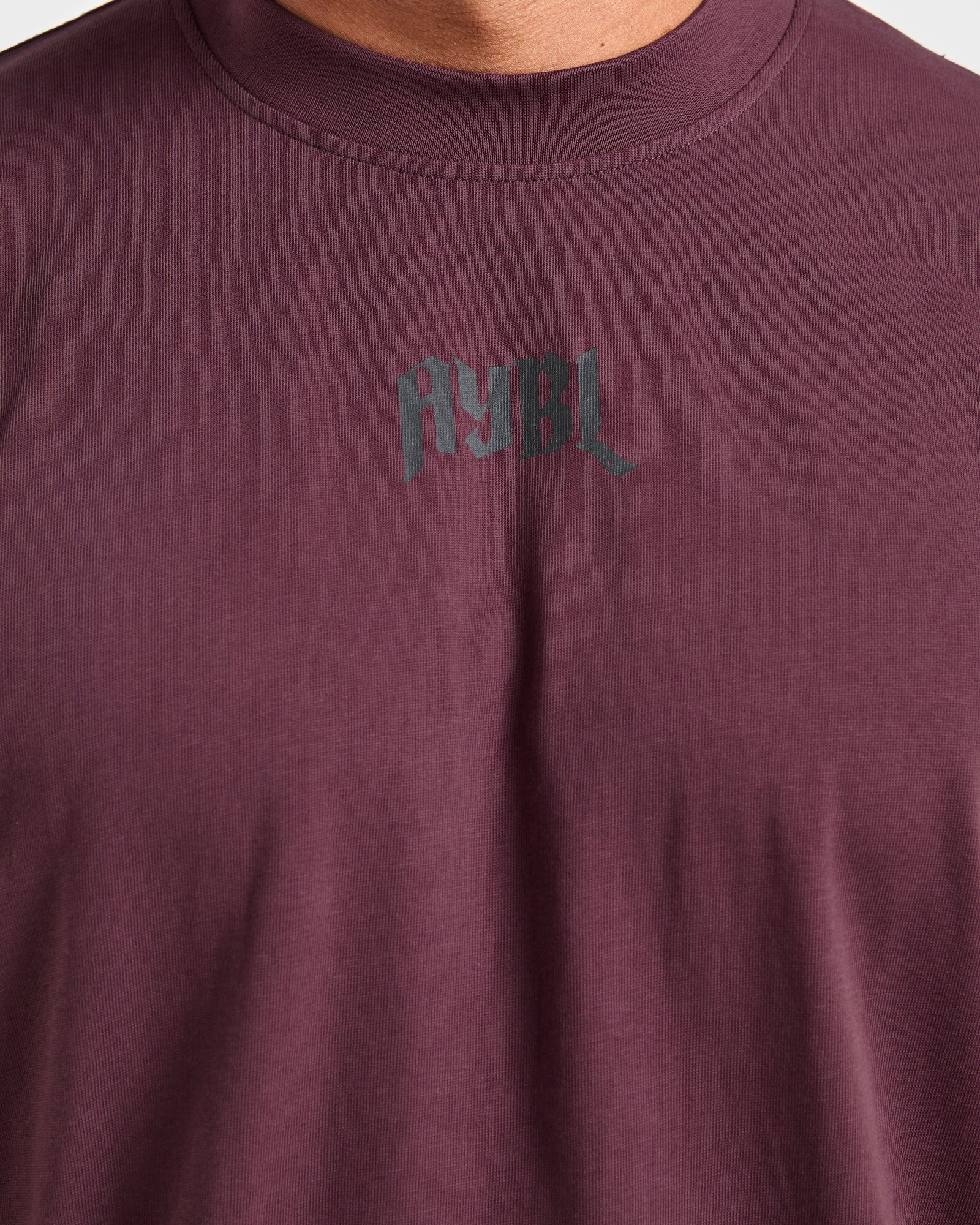 Lifting Club Gothic Oversized T Shirt - Dusty Plum/Black