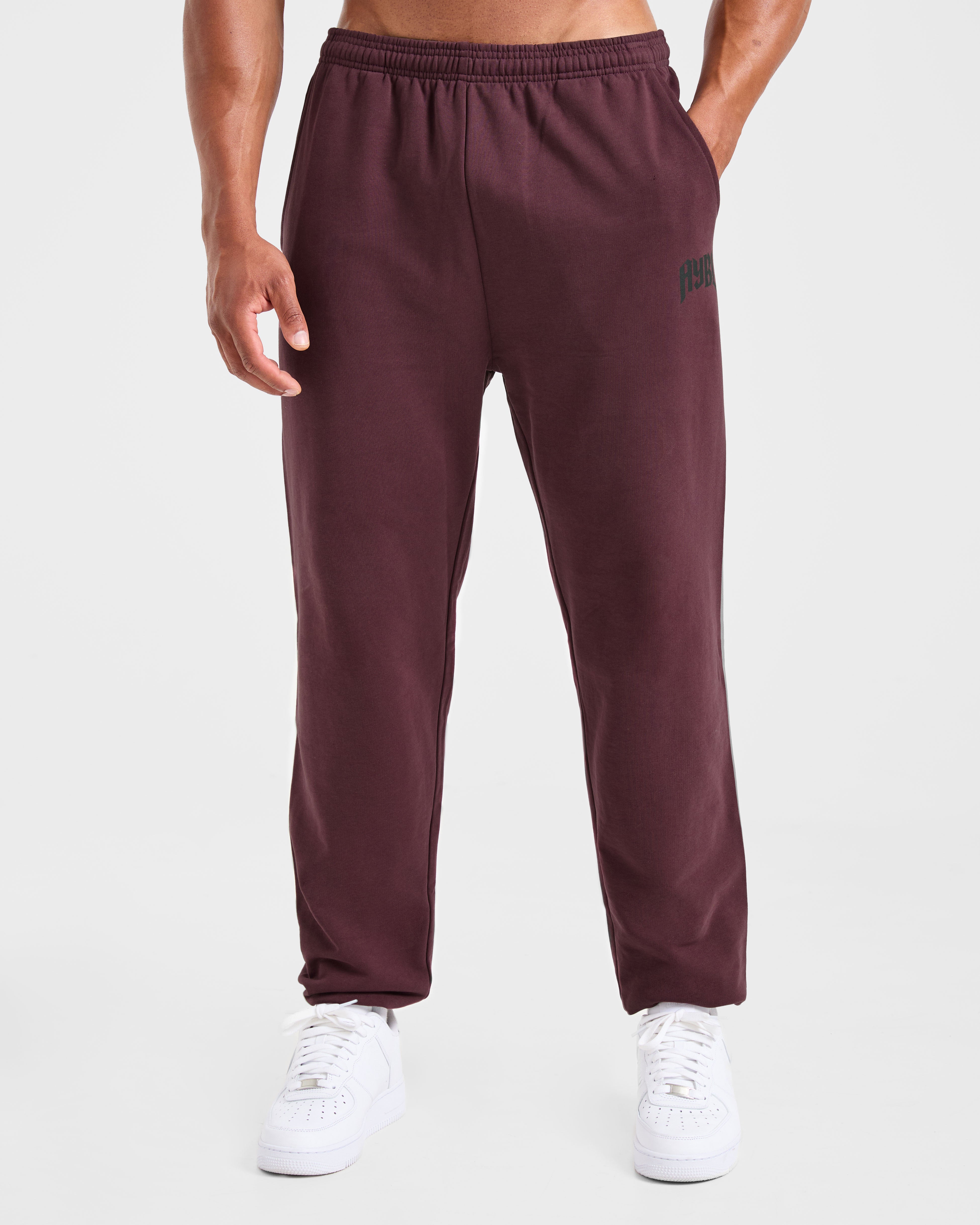 Lifting Club Gothic Oversized Joggers - Dusty Plum/Black