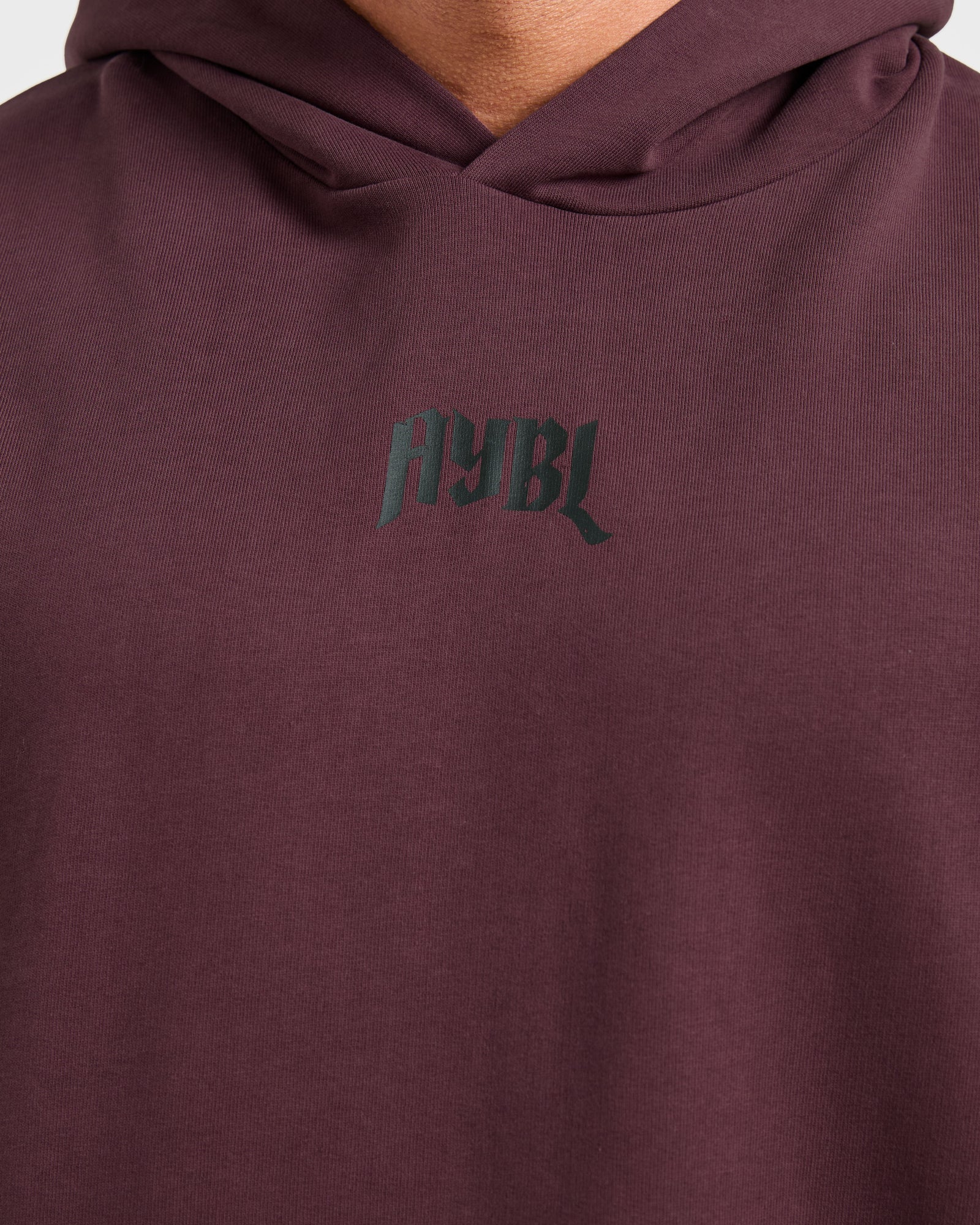 Lifting Club Gothic Oversized Hoodie - Dusty Plum/Black