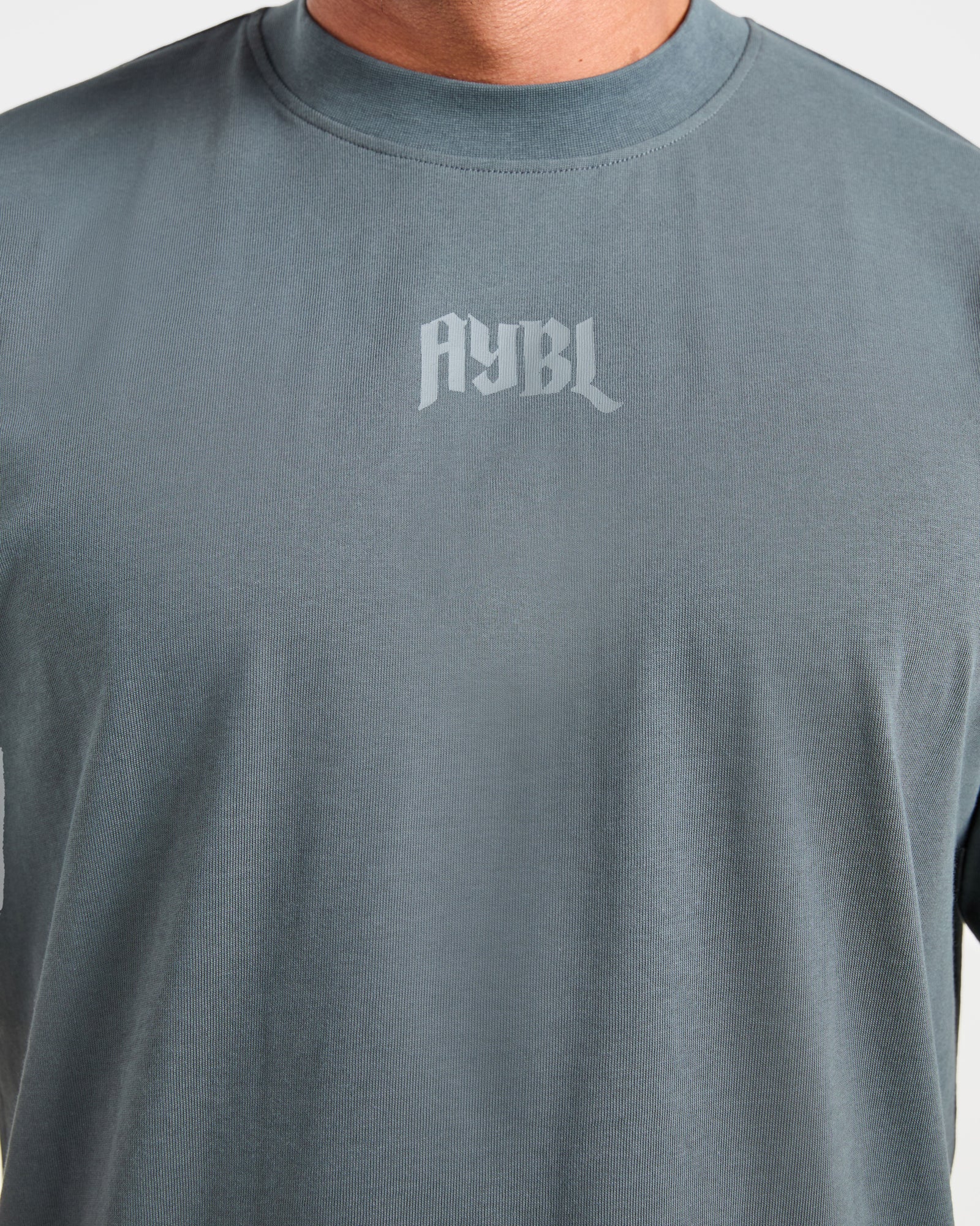 Lifting Club Gothic Oversized T Shirt - Iron Slate