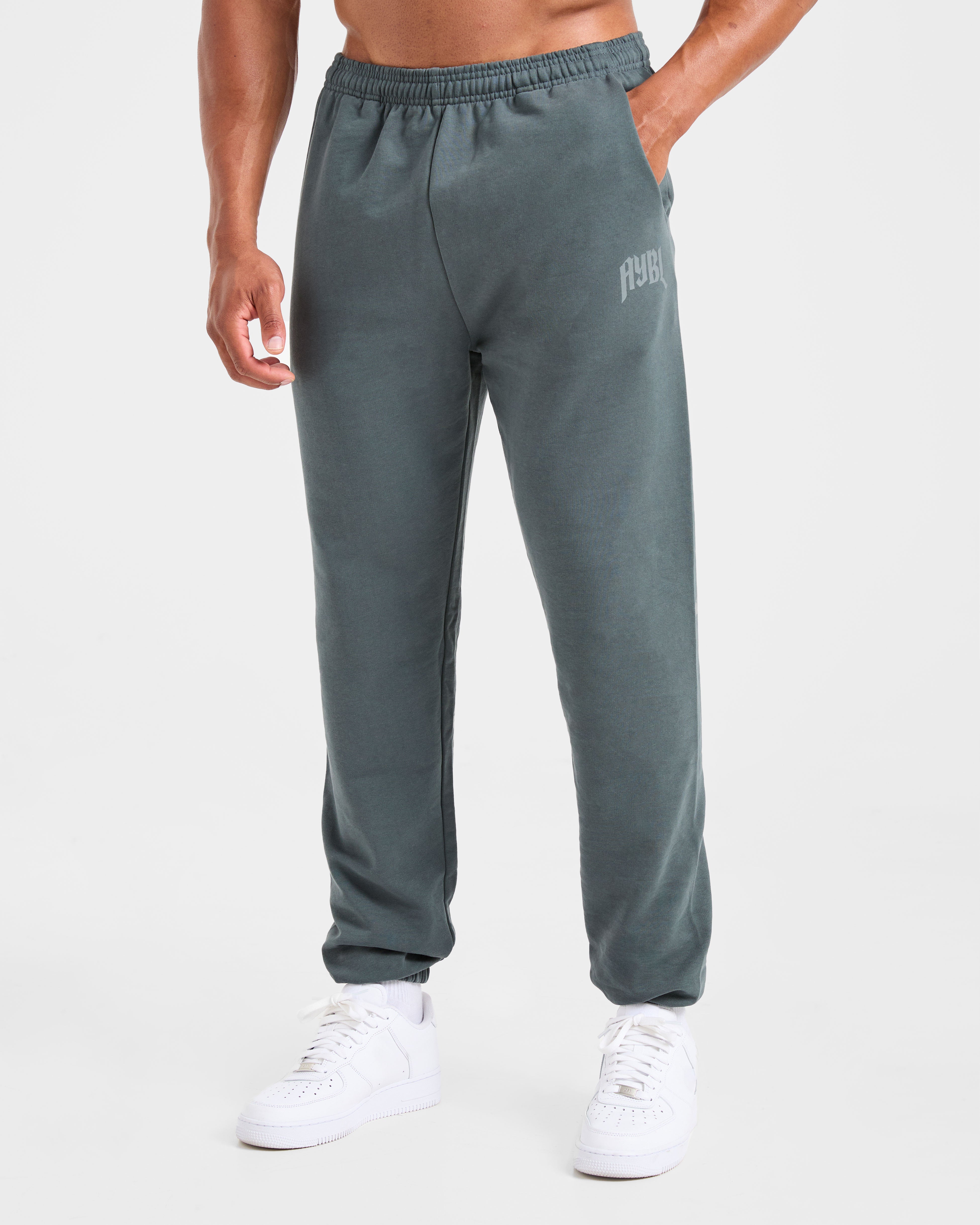 Lifting Club Gothic Oversized Joggers - Iron Slate