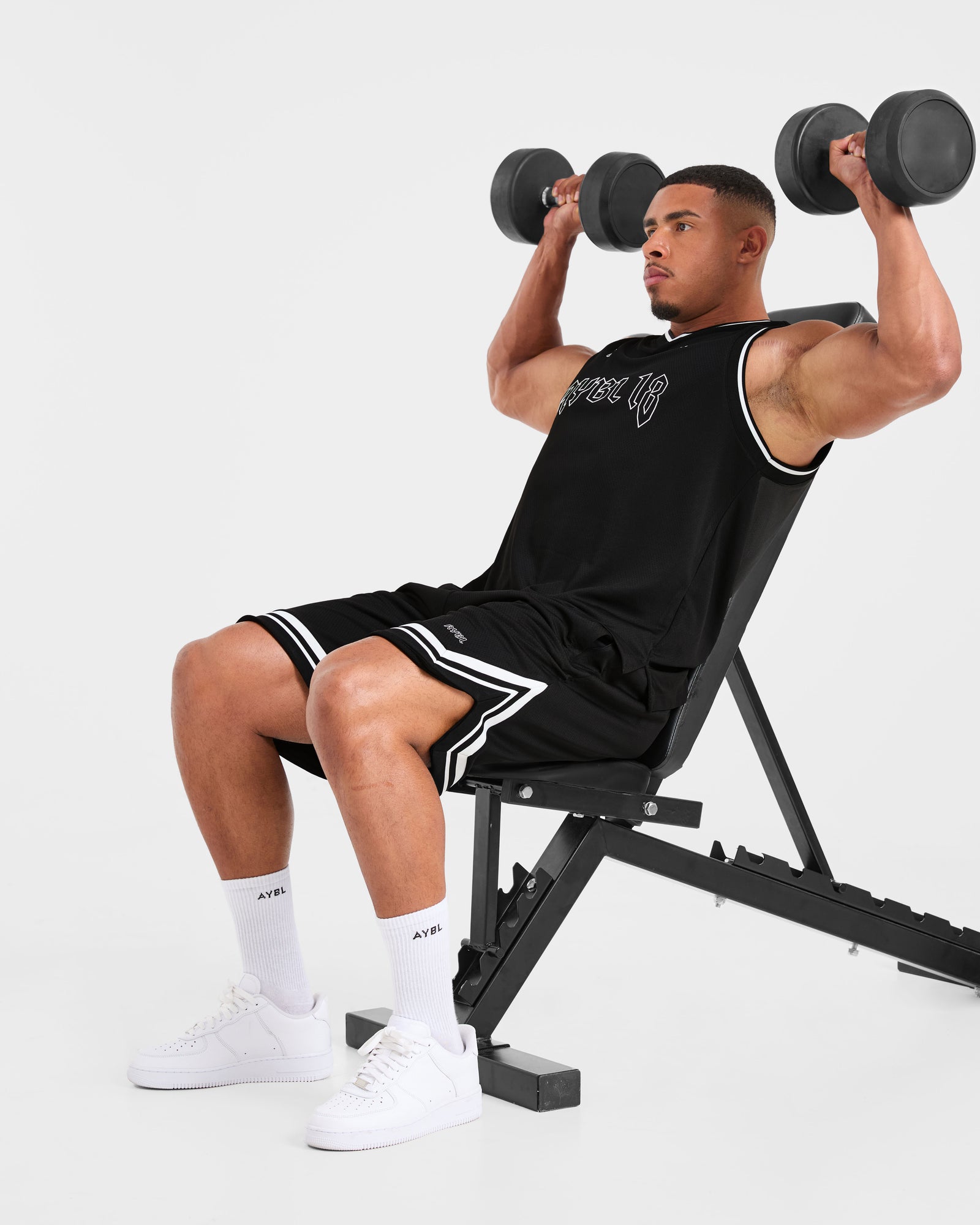 Rebound Stripe Shorts - Black