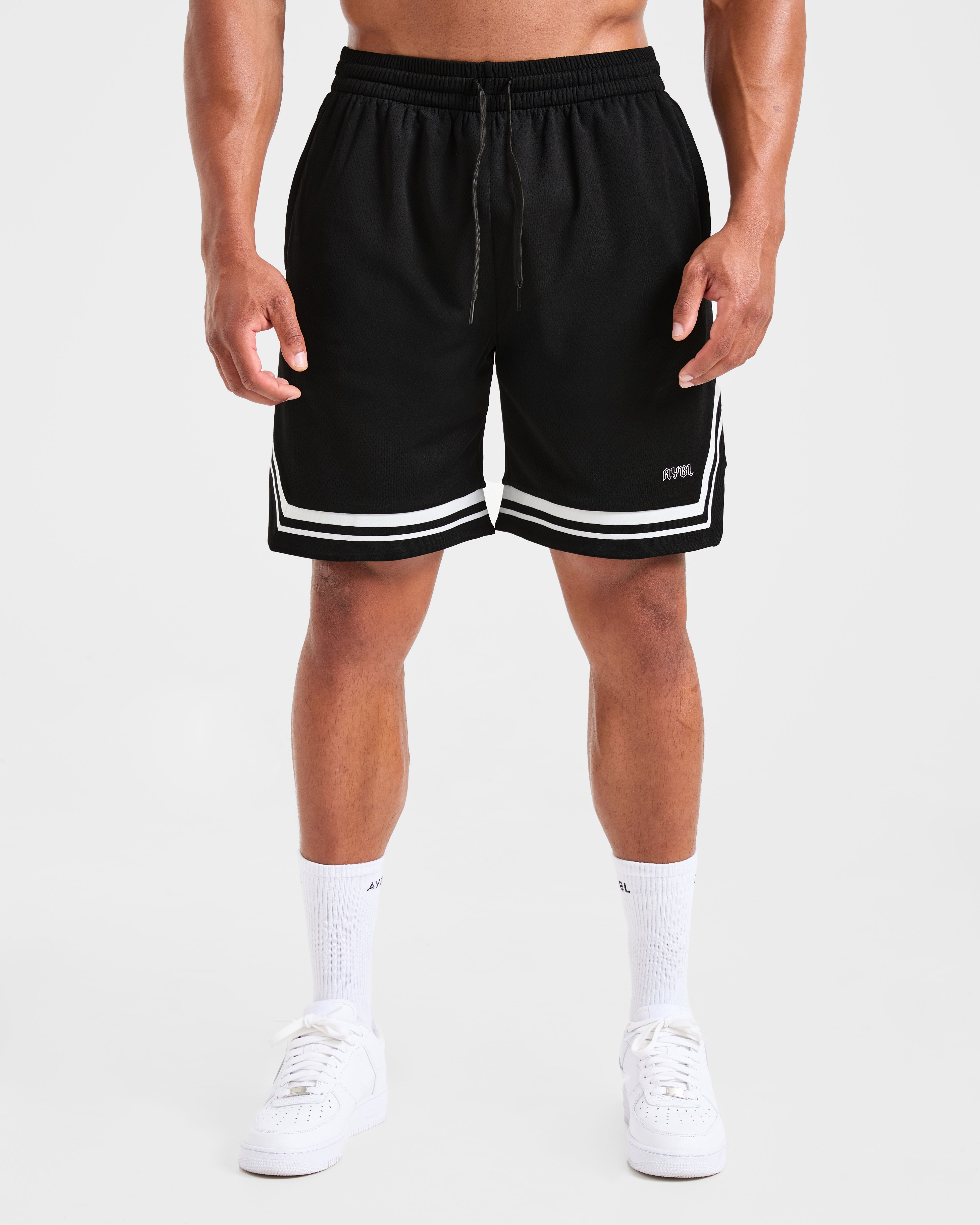 Rebound Stripe Shorts - Black