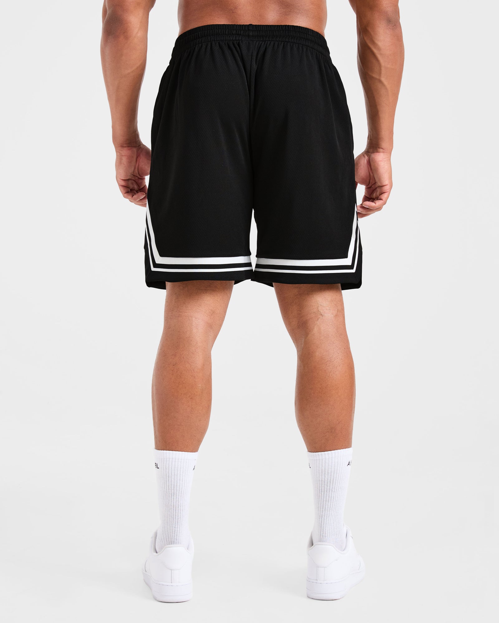 Rebound Stripe Shorts - Black