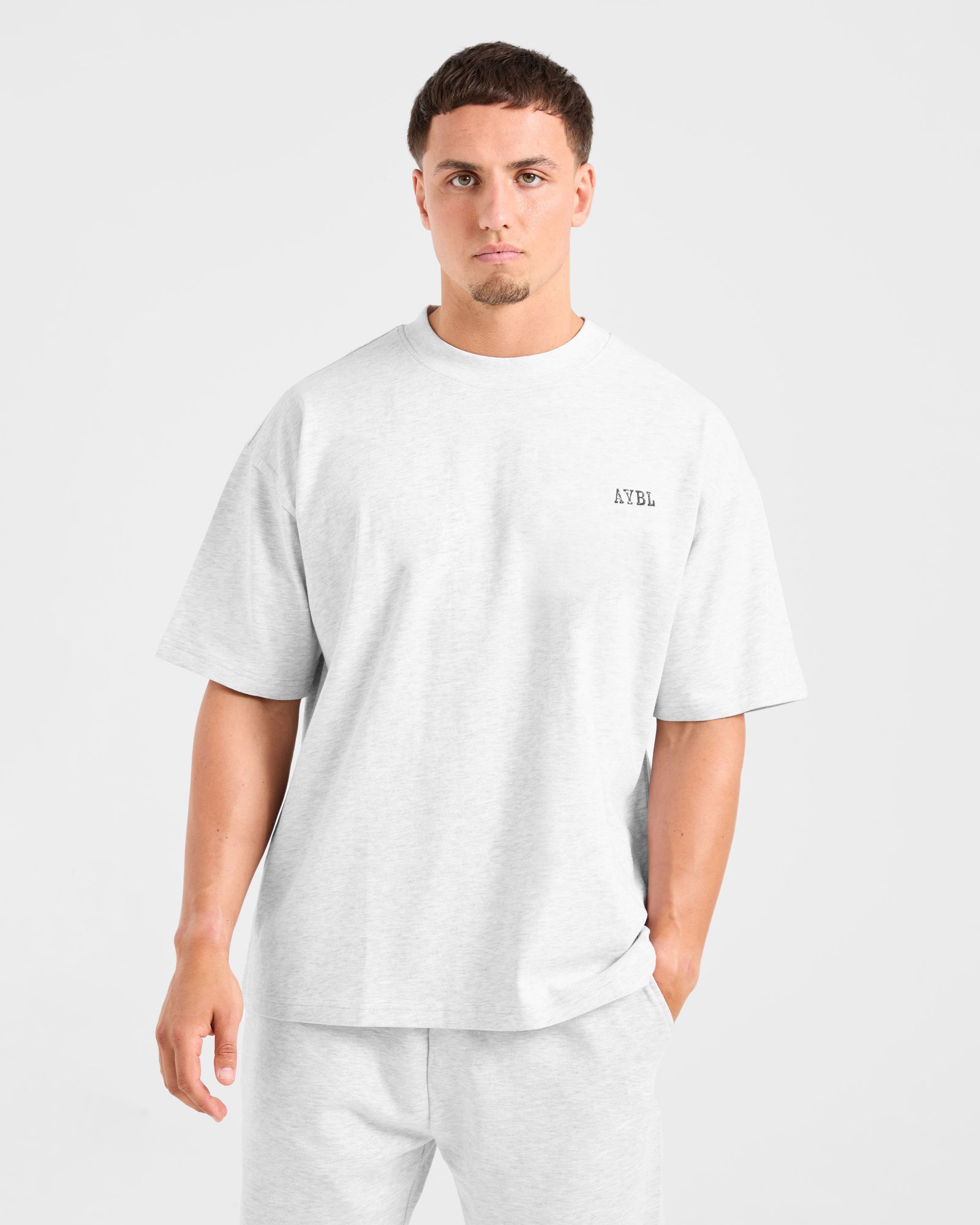 Lifting Essentials Oversized T Shirt - Grey Marl