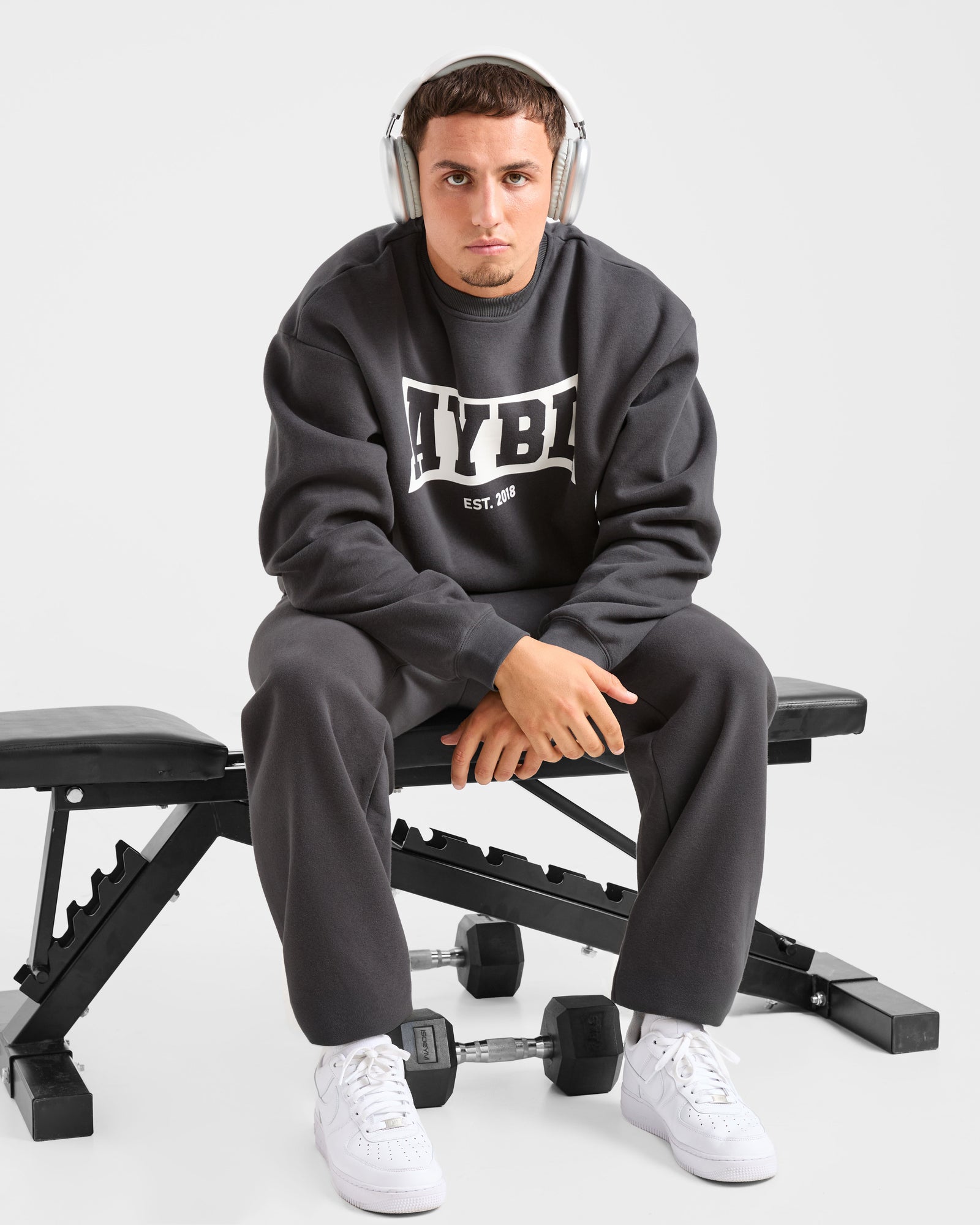 Academy Oversized Sweater - Charcoal