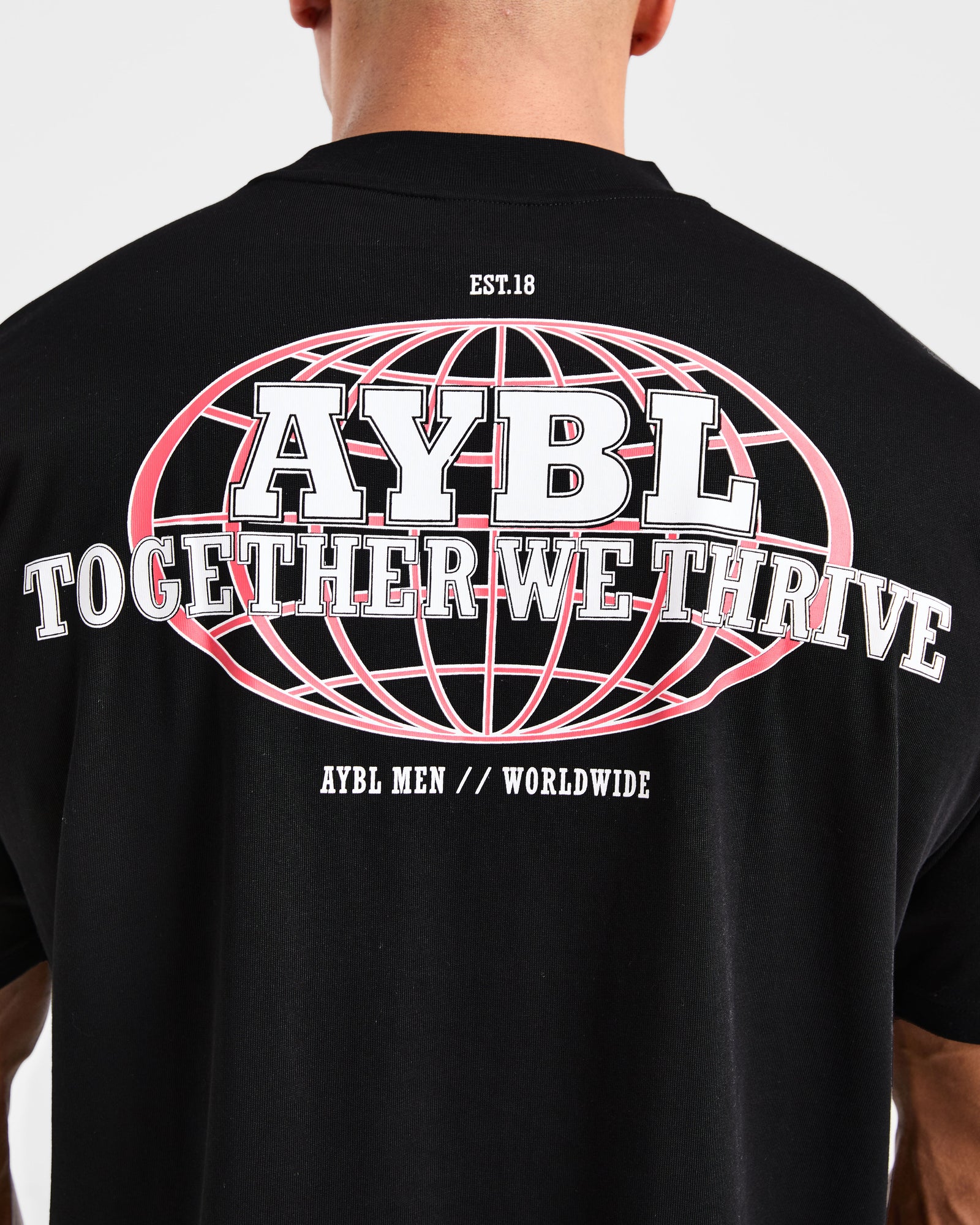 Global Oversized T Shirt - Black/Red