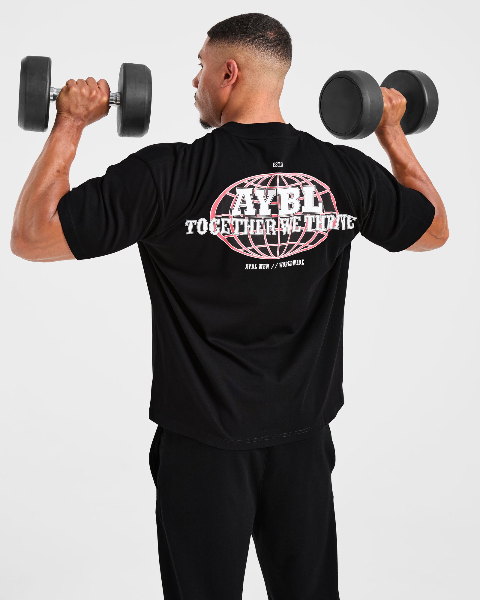 Global Oversized T Shirt - Black/Red