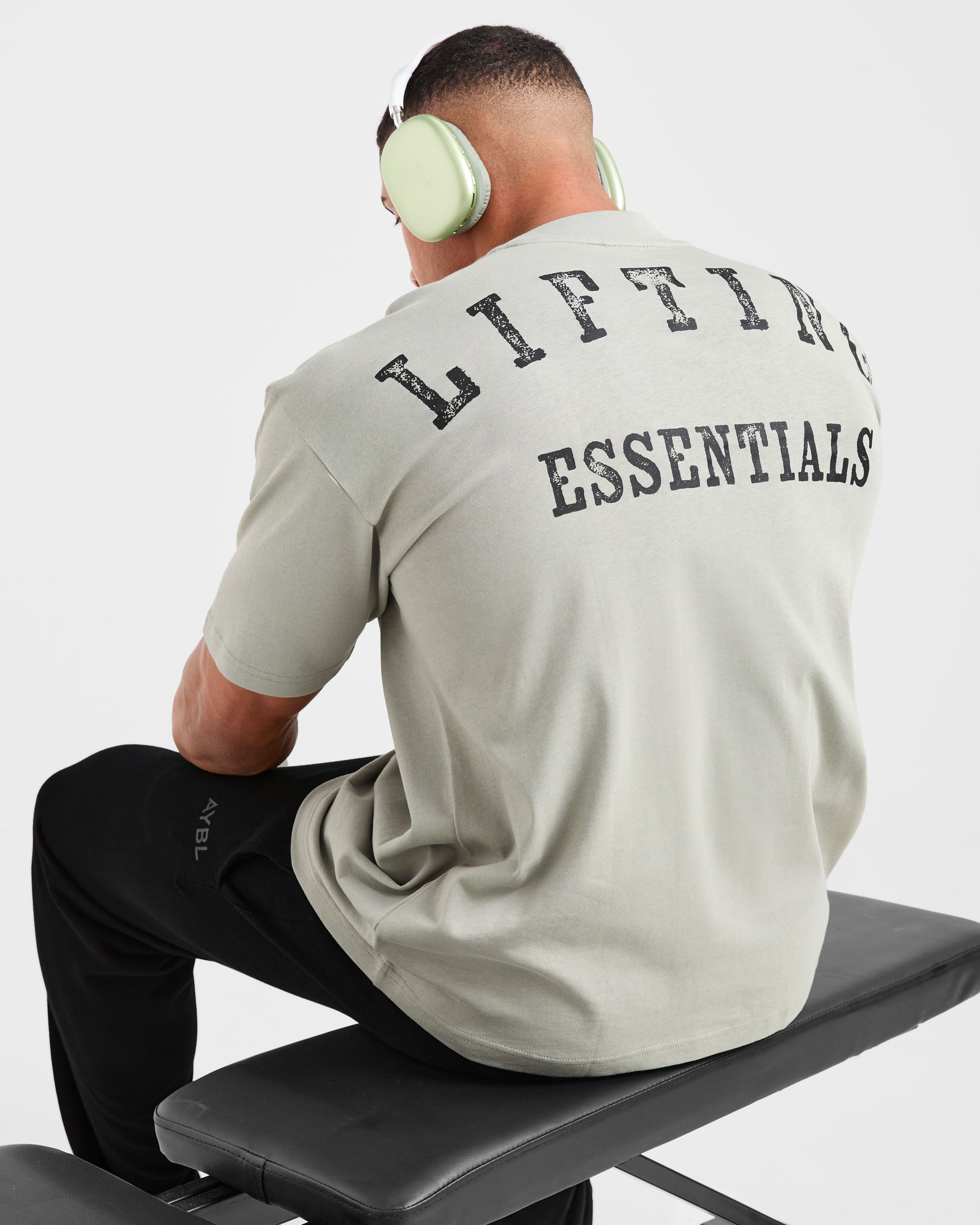Lifting Essentials Oversized T Shirt - Stone Sage
