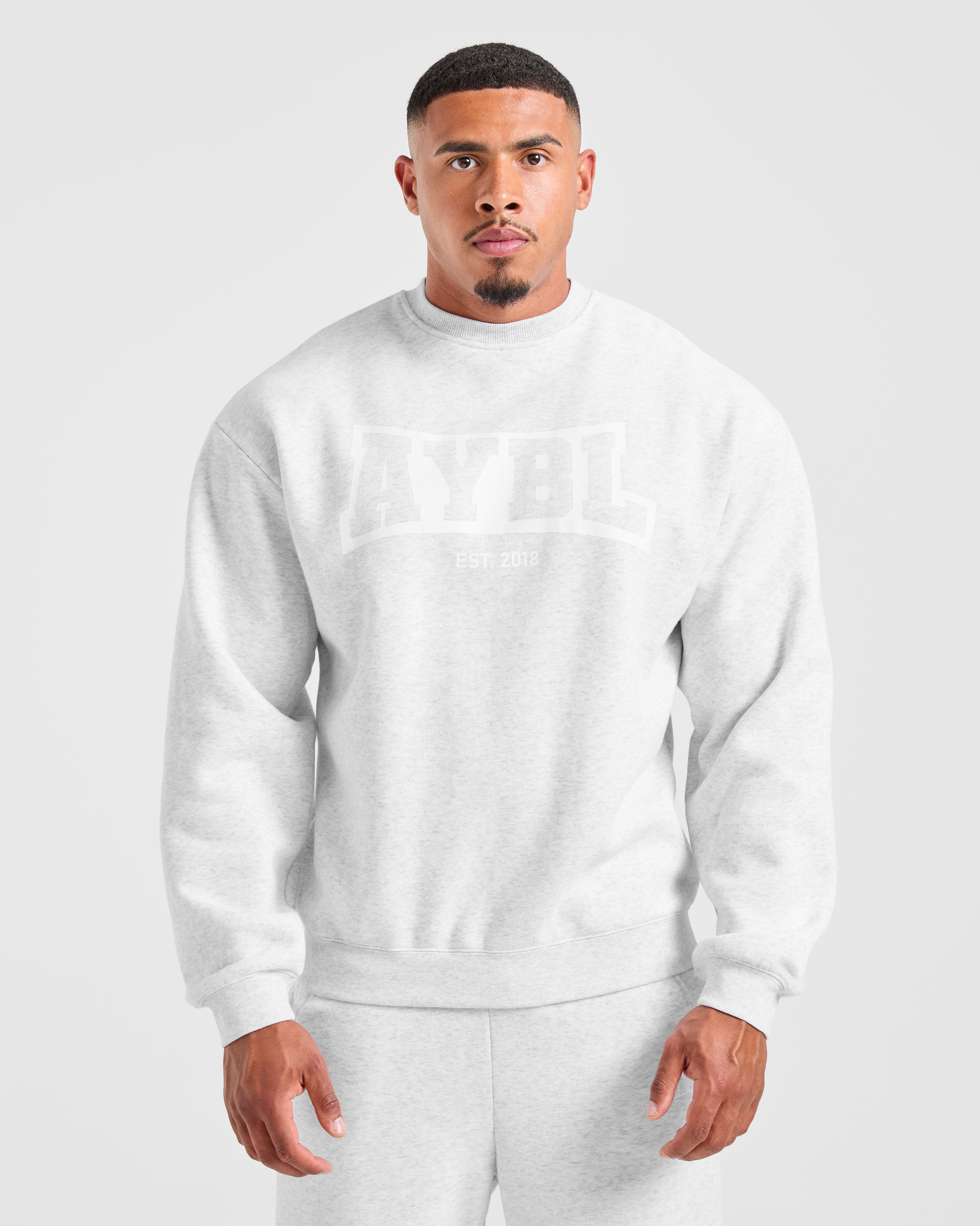 Academy Oversized Sweater - Grey Marl