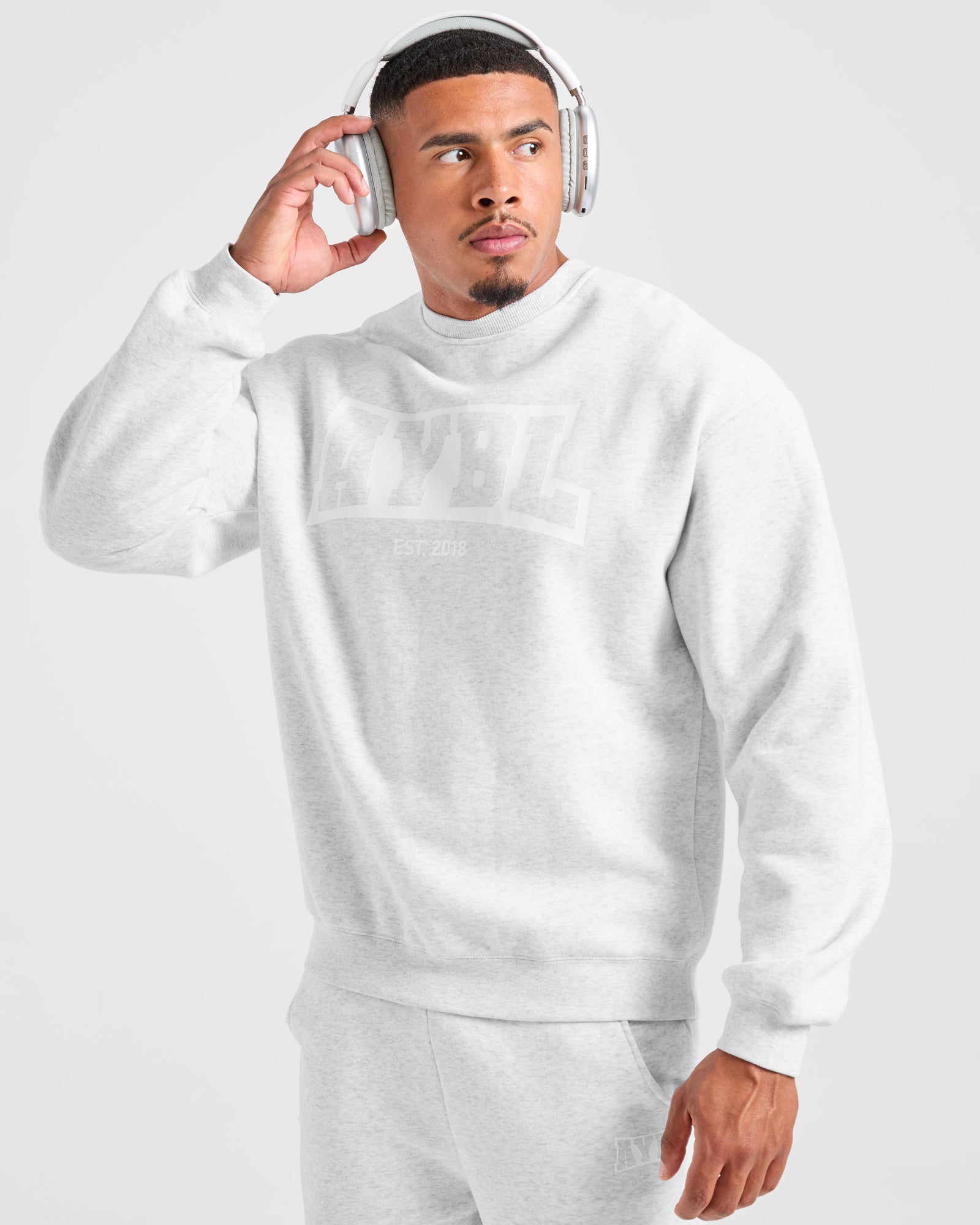 Academy Oversized Sweater - Grey Marl
