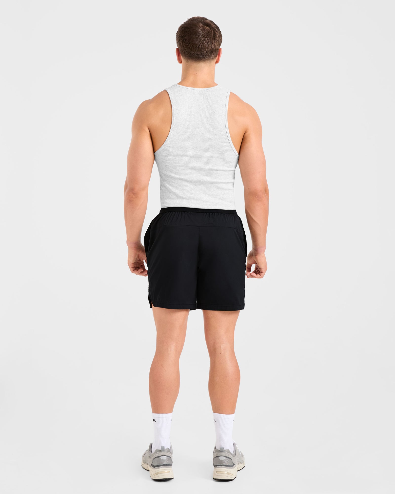 Muscle Ribbed Tank - Light Grey Marl