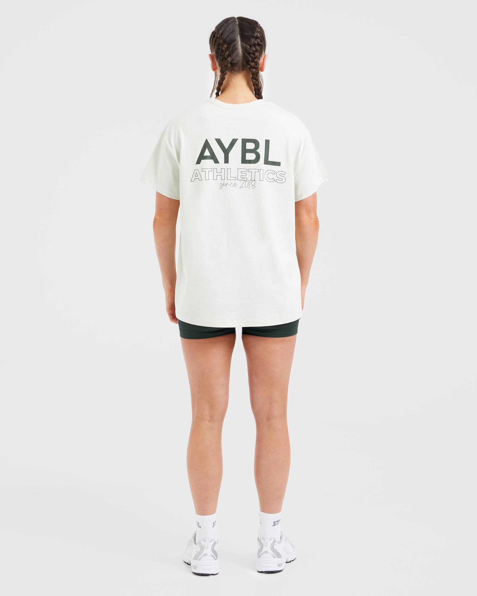 AYBL Athletics Oversized T Shirt - Off White/Green