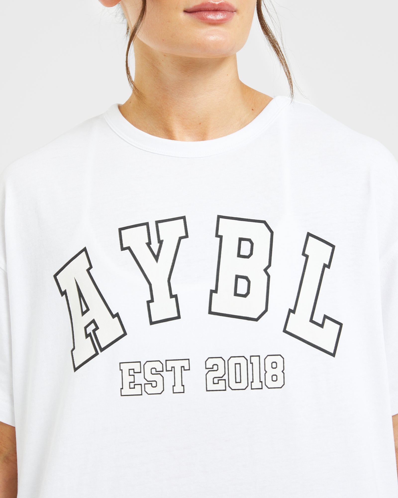 Varsity Oversized T Shirt - White - aybldev
