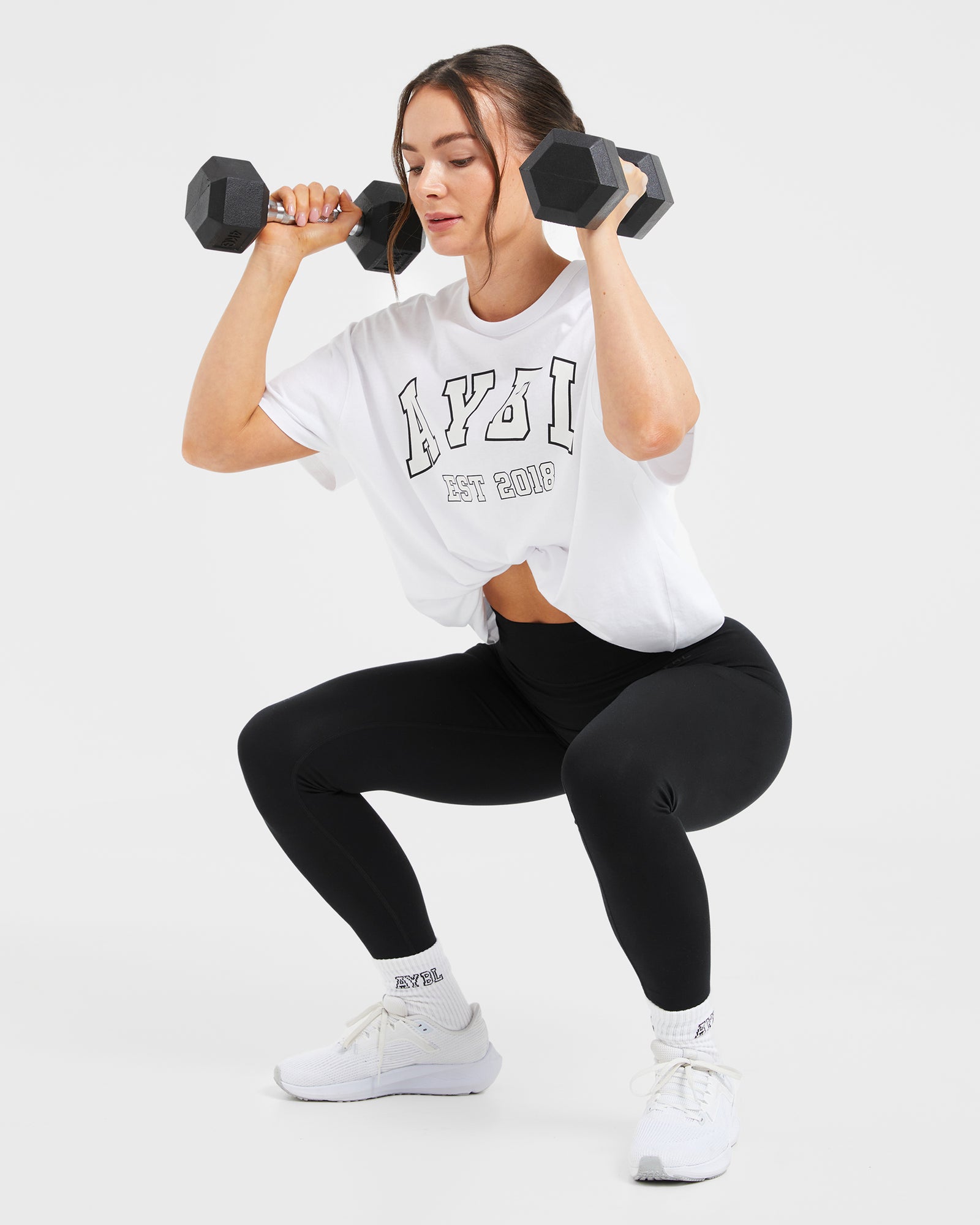 Varsity Oversized T Shirt - White - aybldev